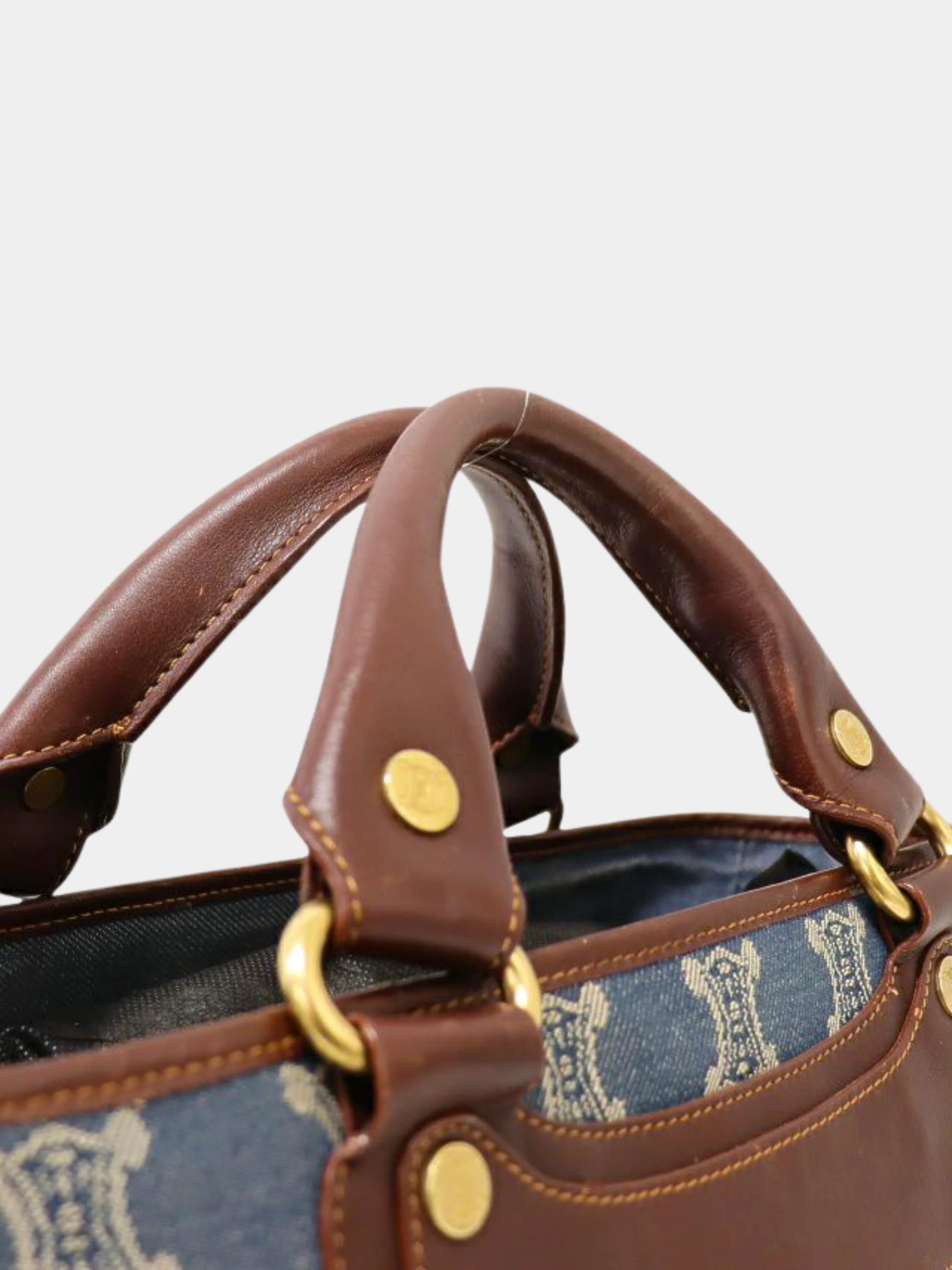 Celine 2000s Blue Denim Leather Macadam Boogie Bag - Image 8