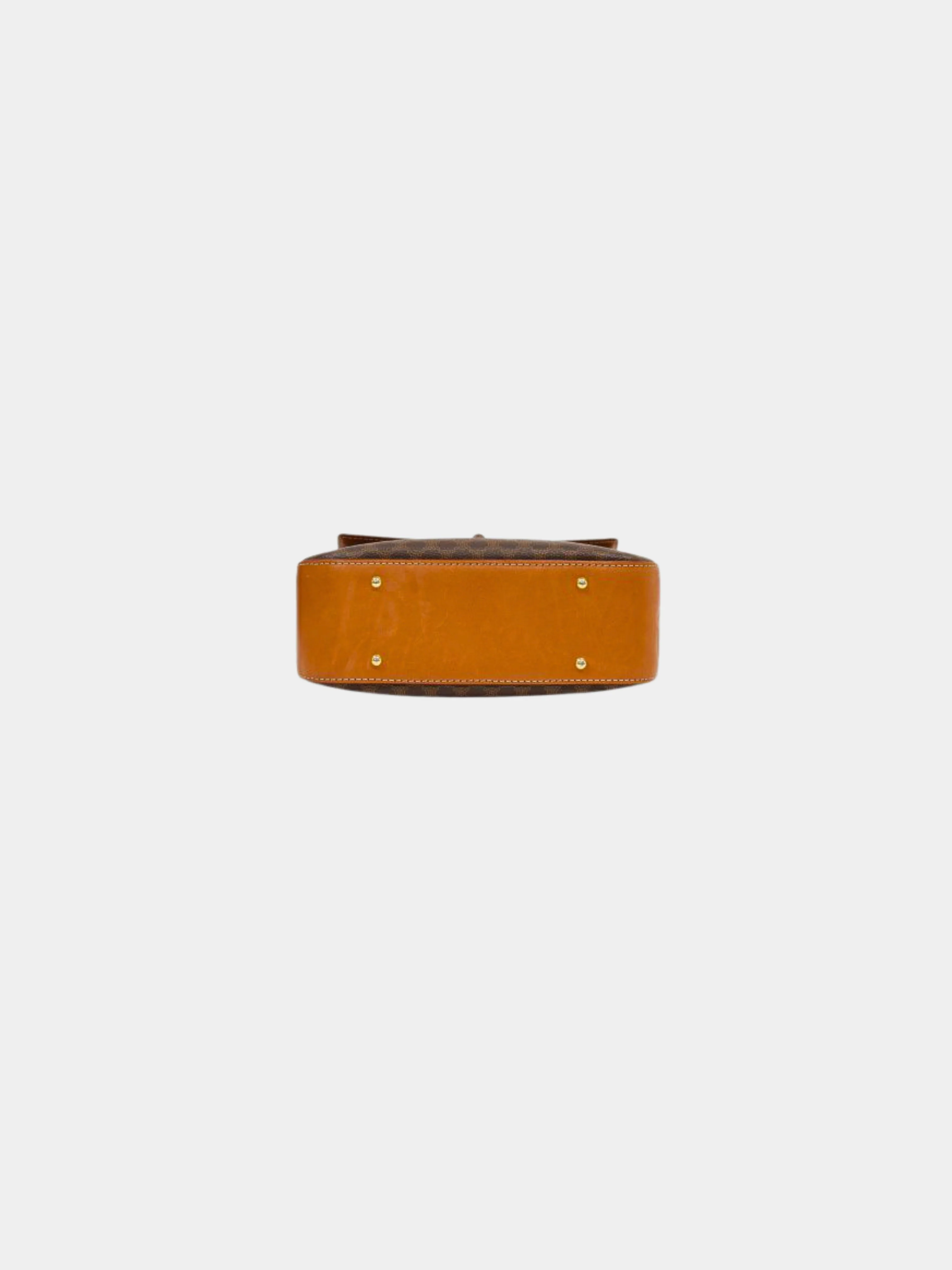 Celine 2000s Brown Macadam Turn Lock Handbag - Image 4