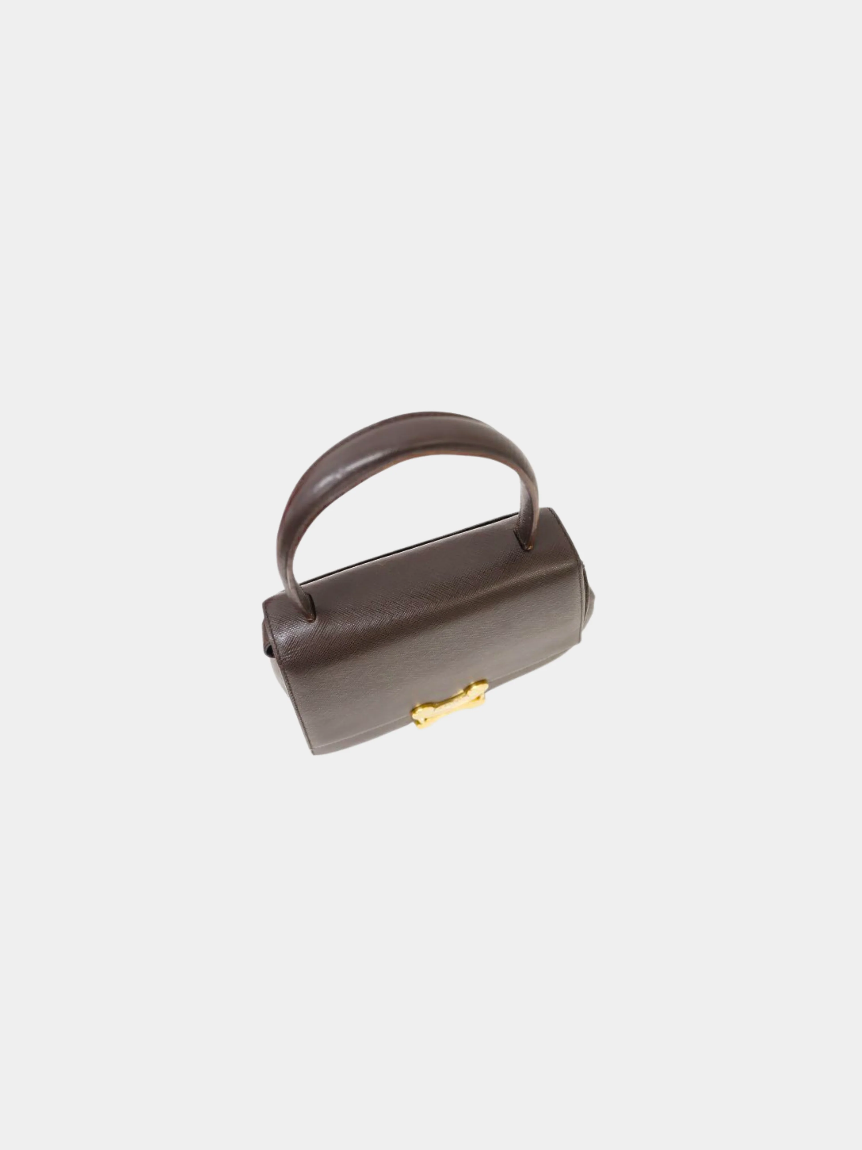 Celine 2000s Brown Triomphe Leather 2-Way Bag - Image 5