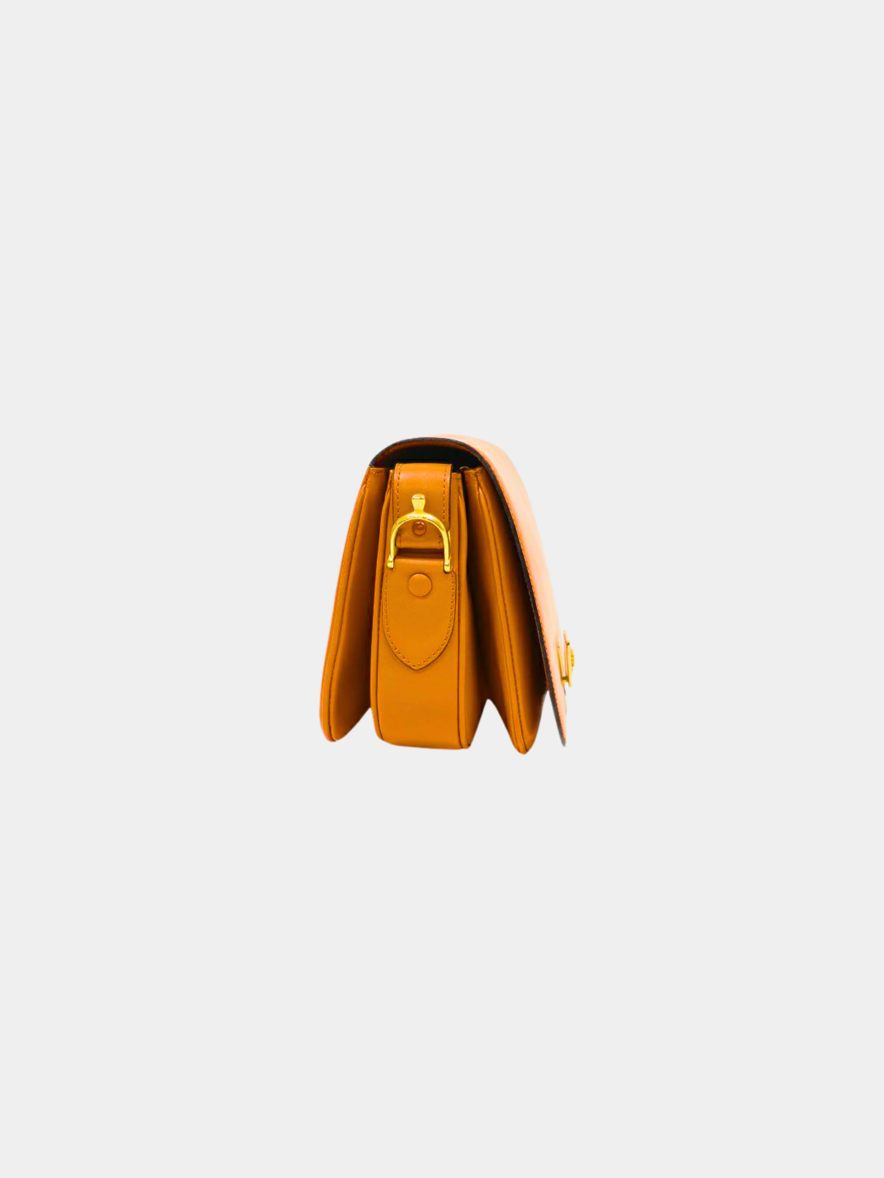 Celine 2000s Brown Triomphe Leather Shoulder Bag - Image 3