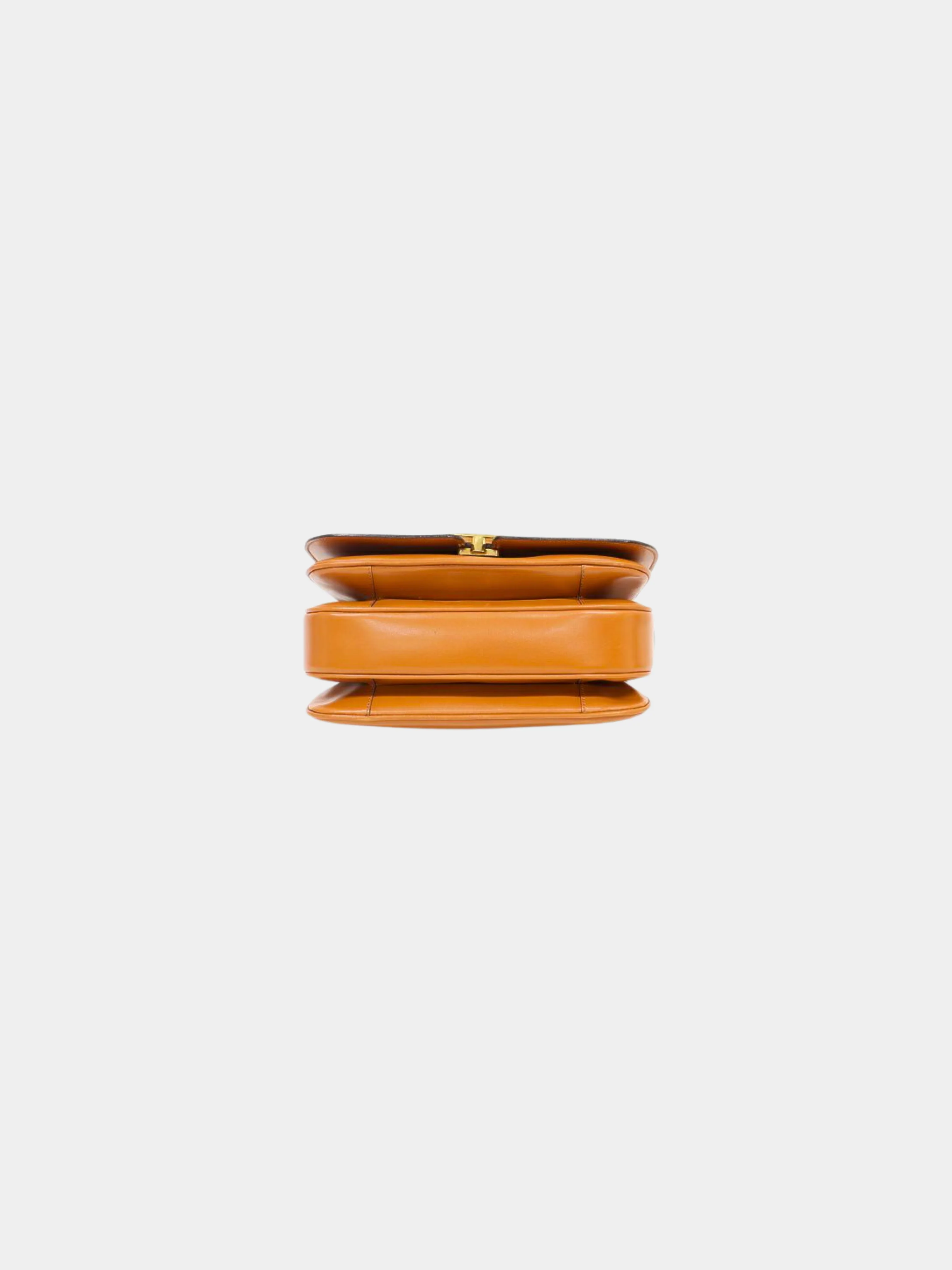 Celine 2000s Brown Triomphe Leather Shoulder Bag - Image 4