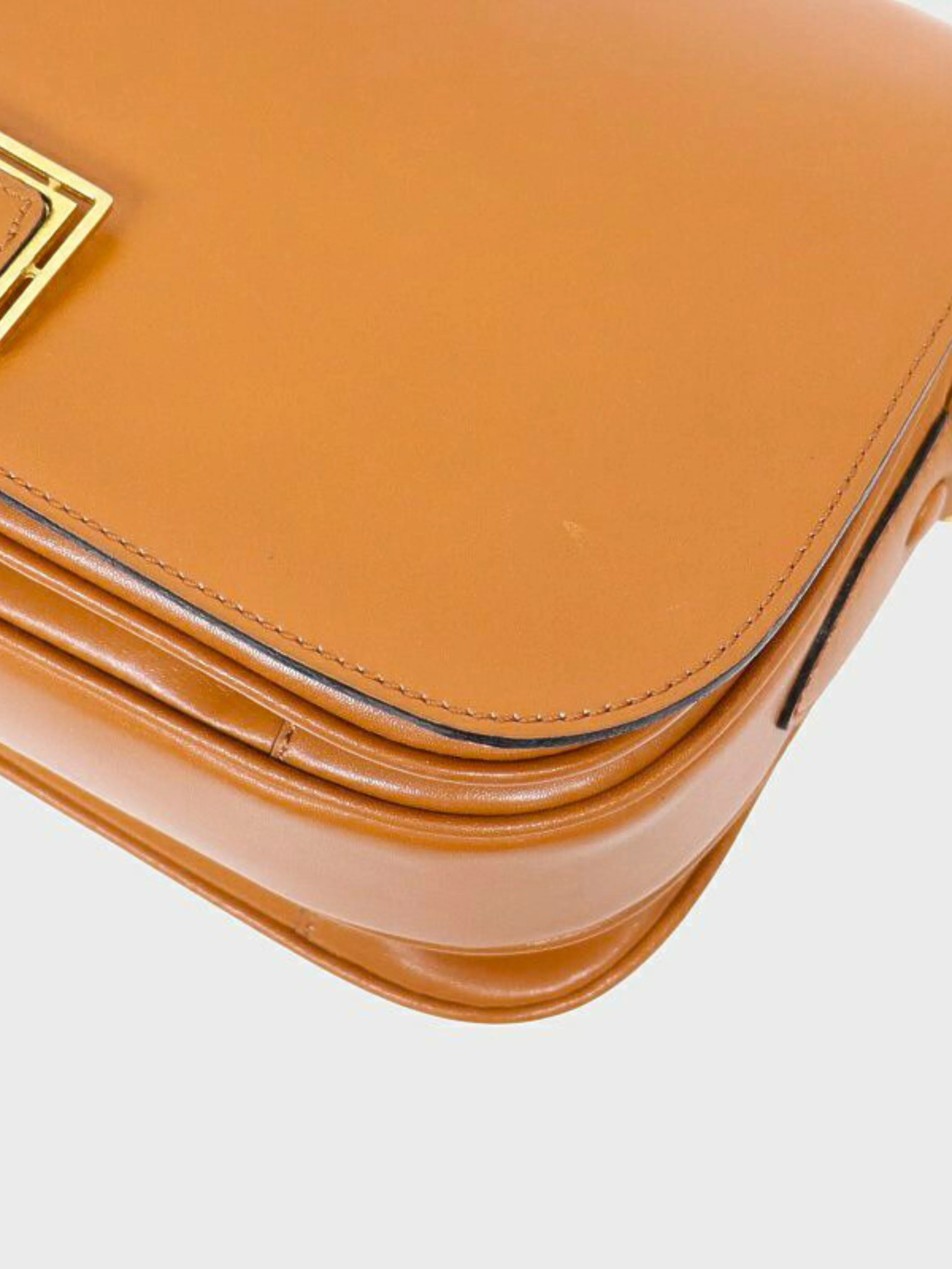 Celine 2000s Brown Triomphe Leather Shoulder Bag - Image 5