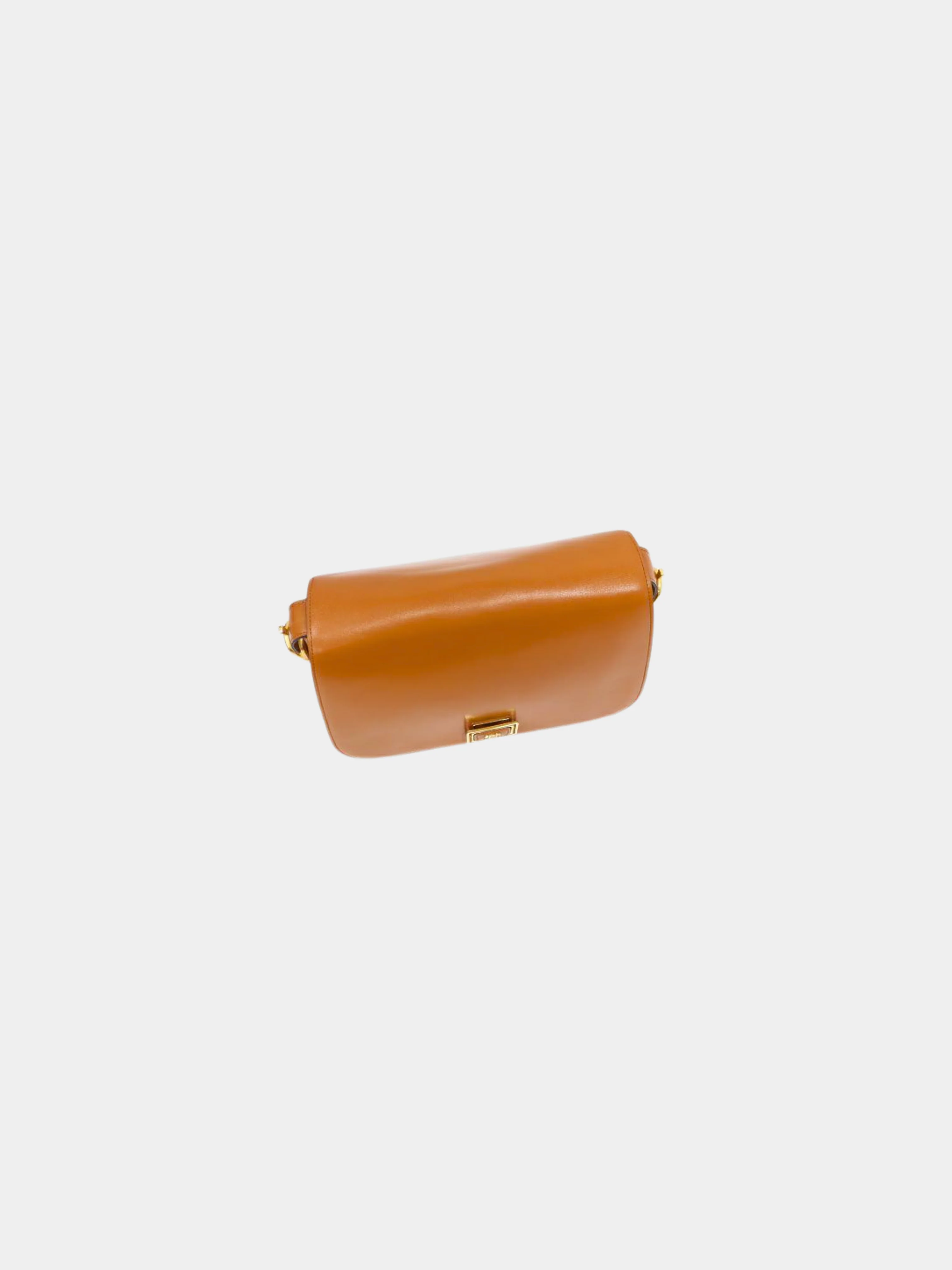 Celine 2000s Brown Triomphe Leather Shoulder Bag - Image 6