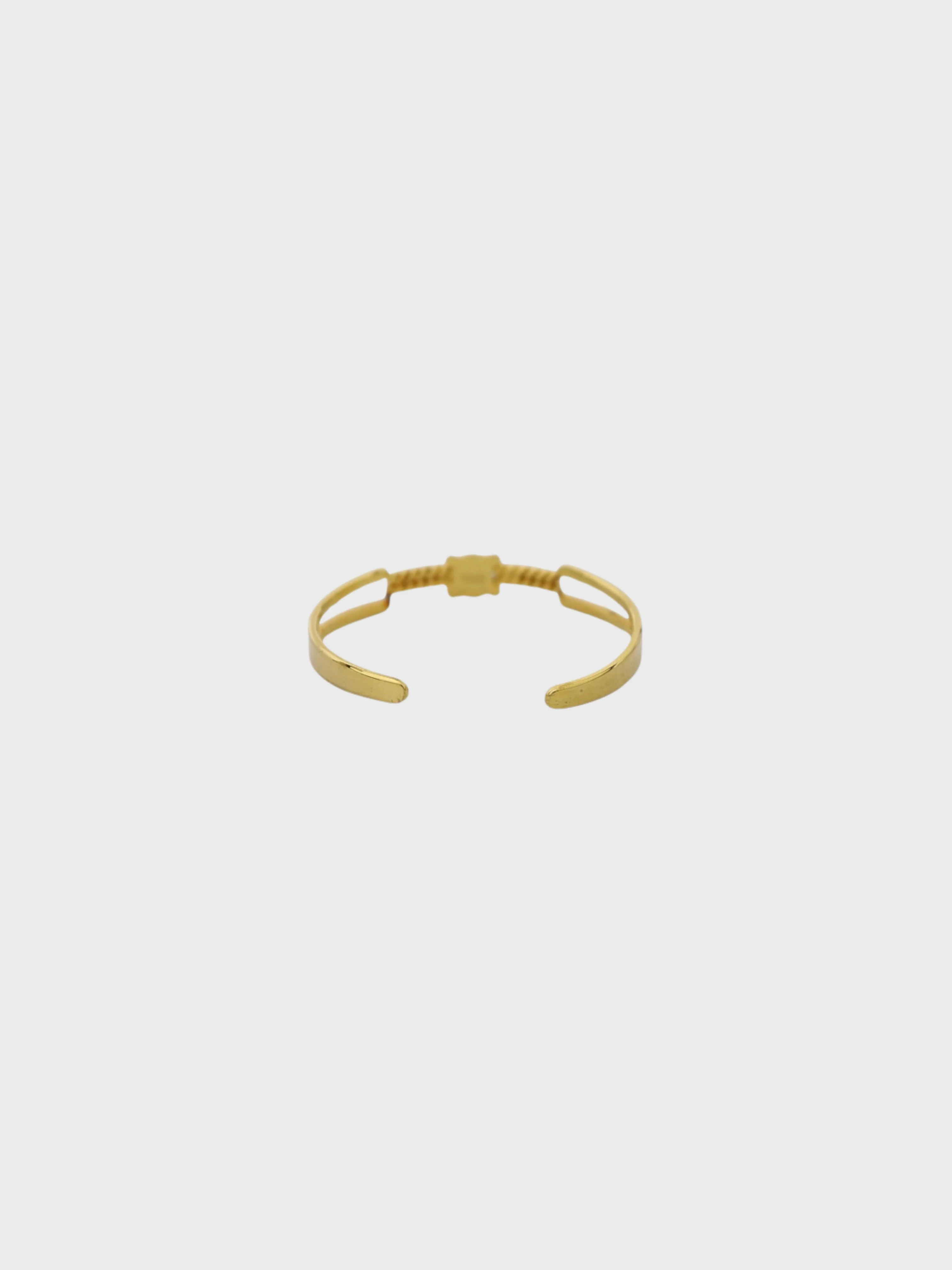 Celine 2000s Gold Plated Metal Triomphe Chain Bangle - Image 2
