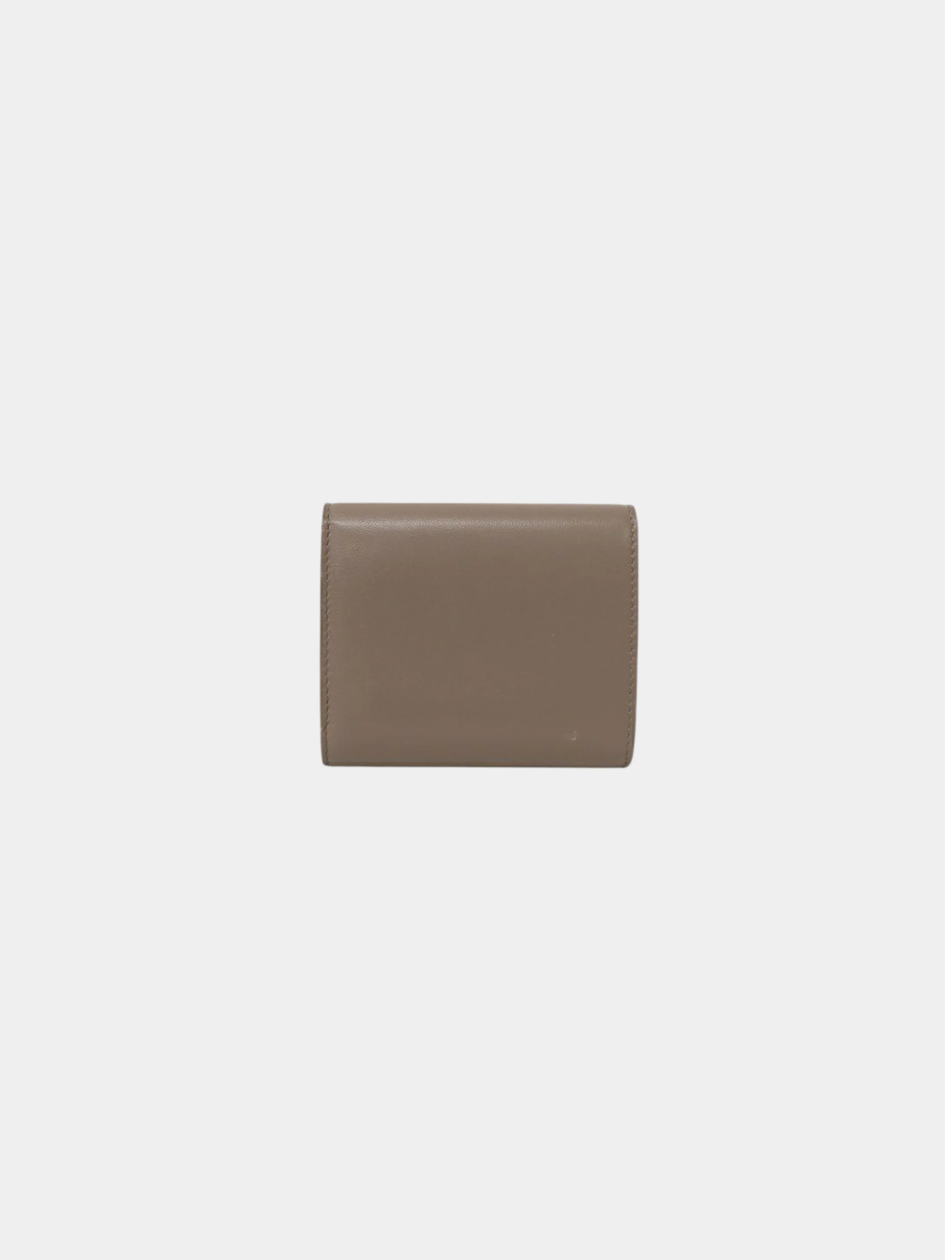 Celine 2000s Graige Leather Small Flap Wallet Triomphe - Image 2