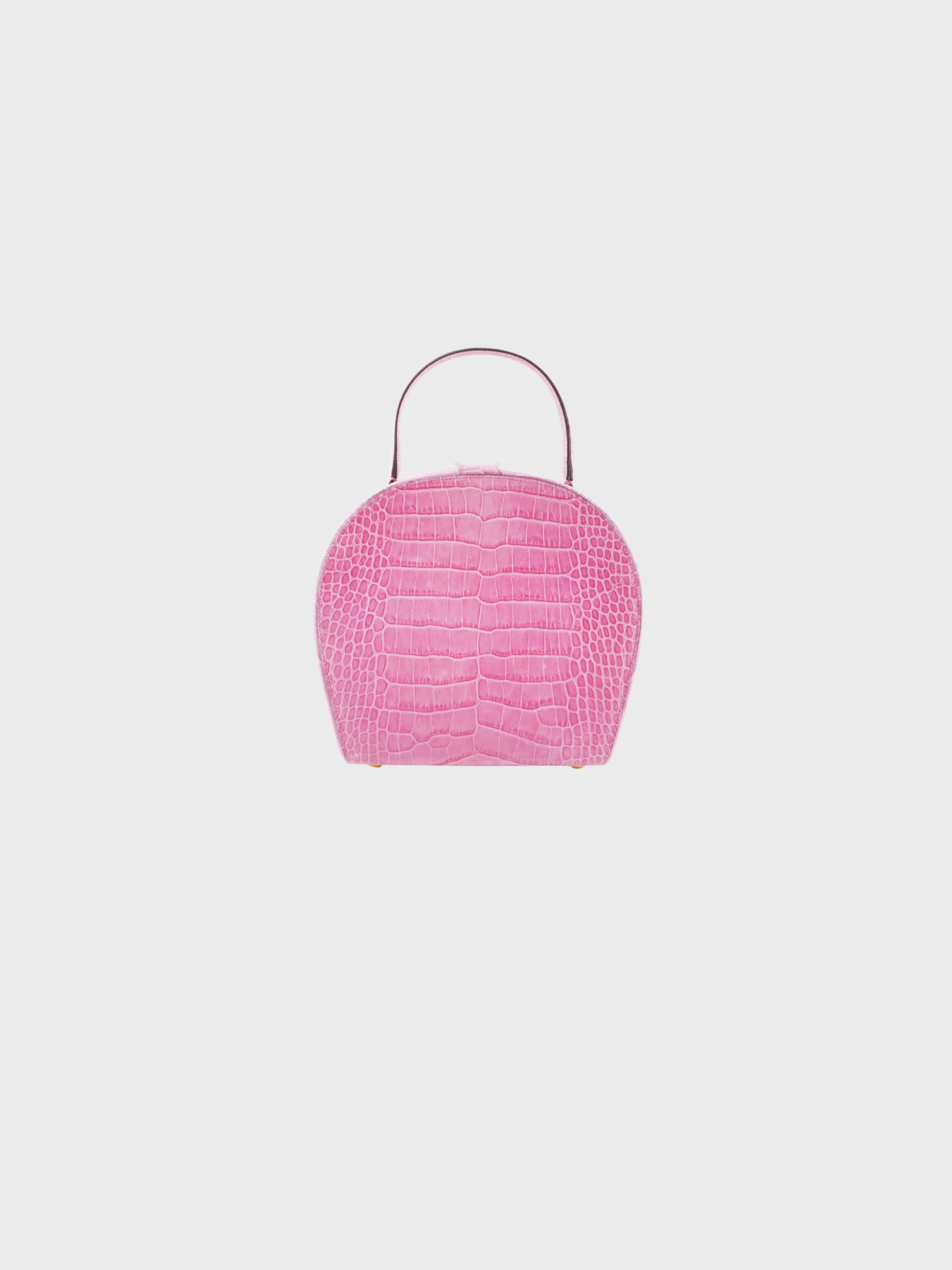 Celine 2000s Raspberry Pink Embossed Leather Handbag