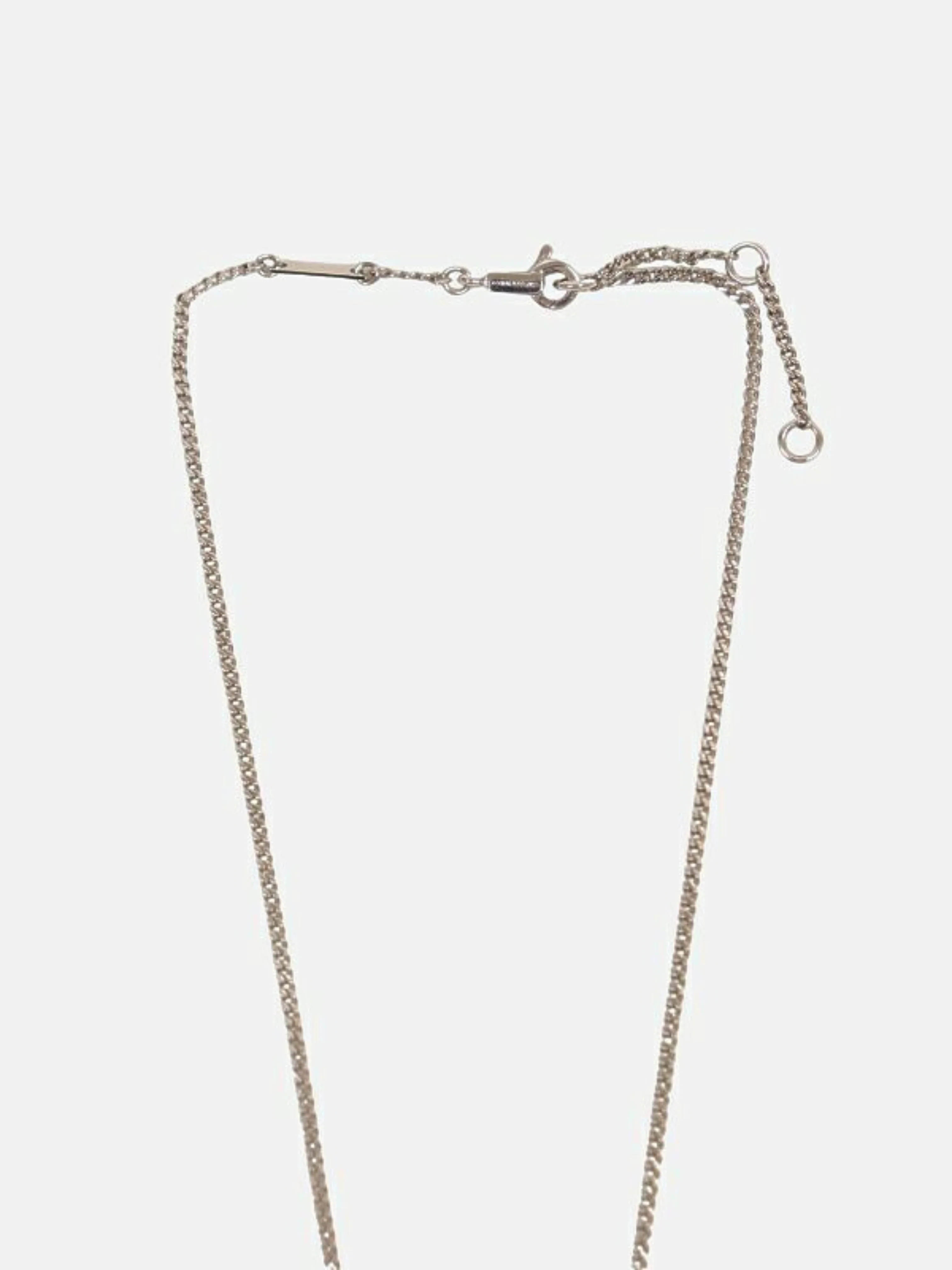 Celine 2000s Silver Triomphe Rhinestone Necklace - Image 3