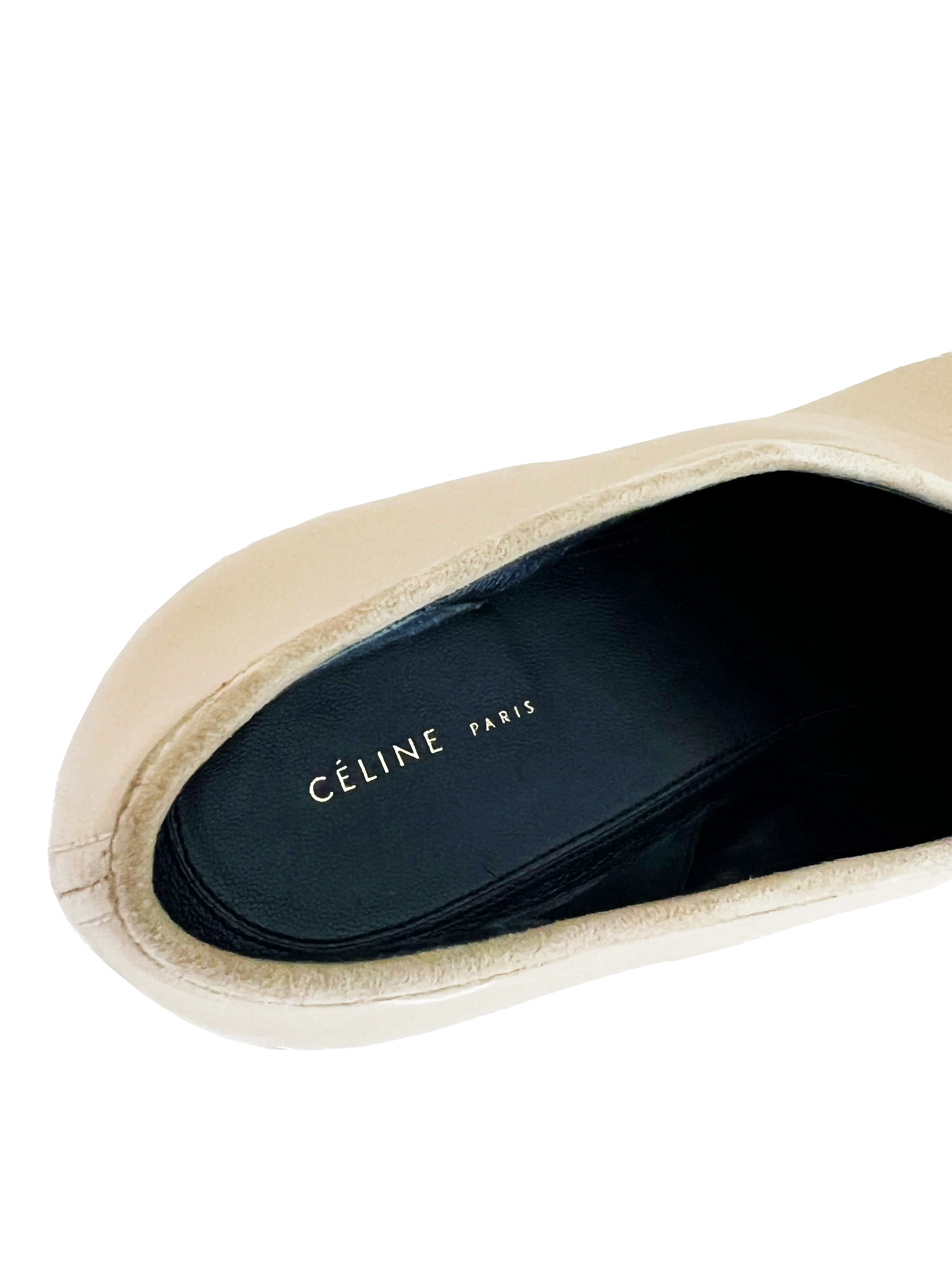 Celine 2000s Split Toe Beige Heels - Image 2