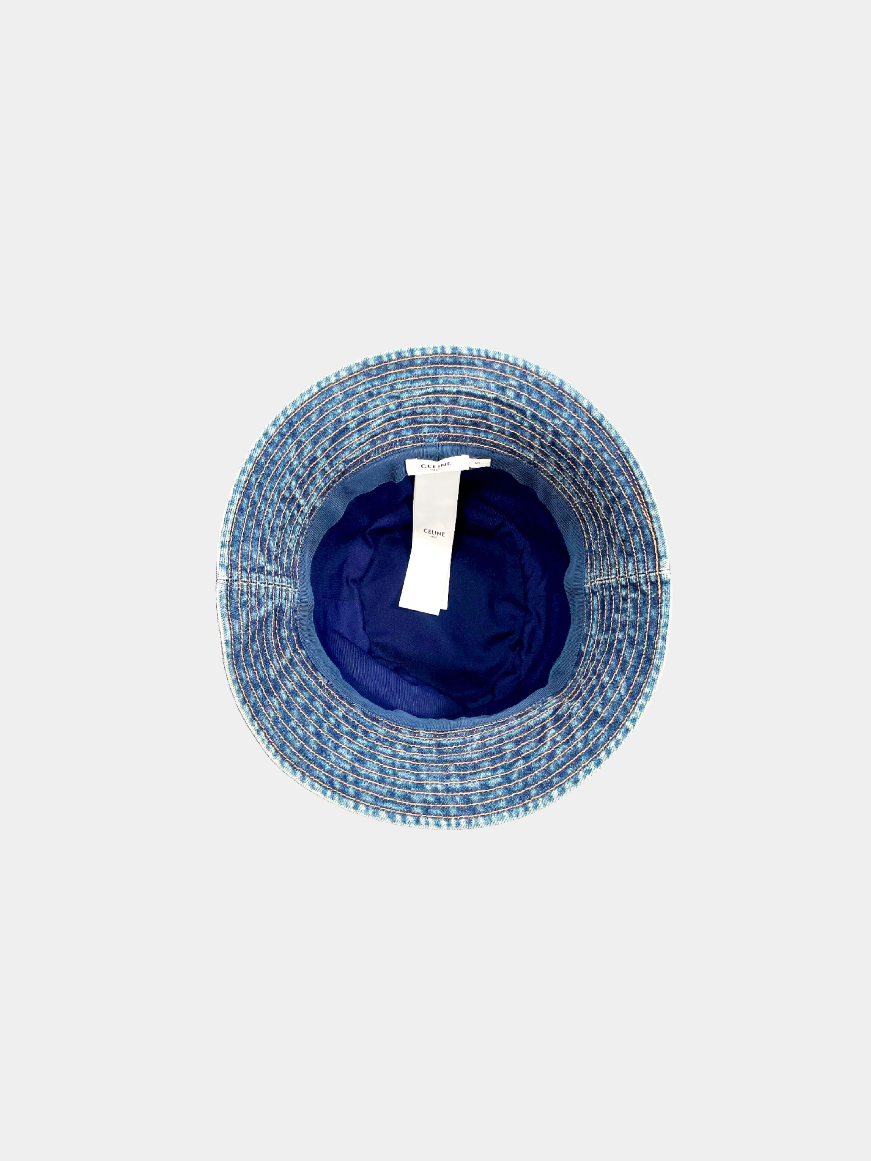 Celine 2010s Blue Denim Bucket Hat - Image 3
