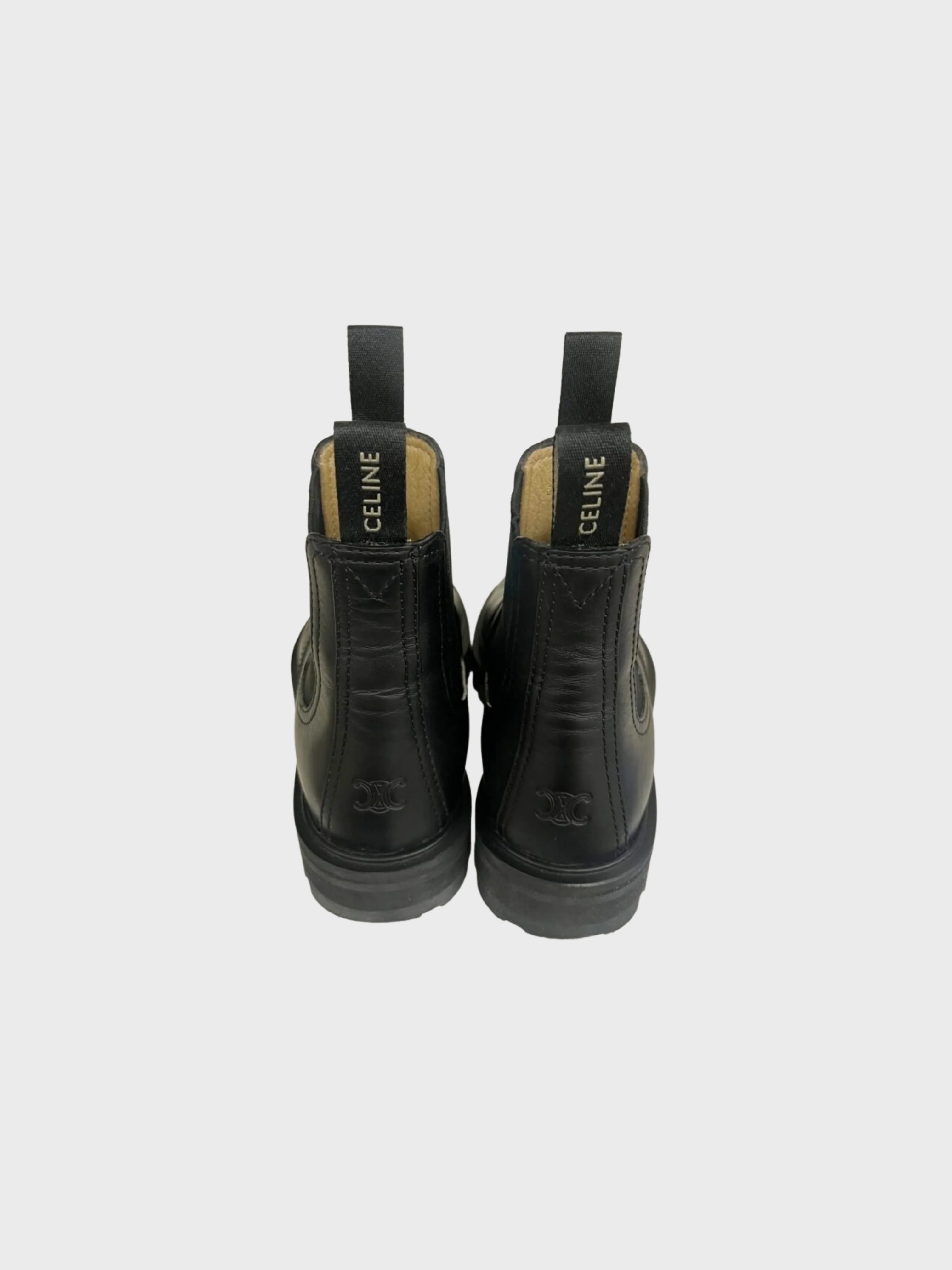 Celine 2020s Black Leather Margaret Chelsea Boots - Image 3