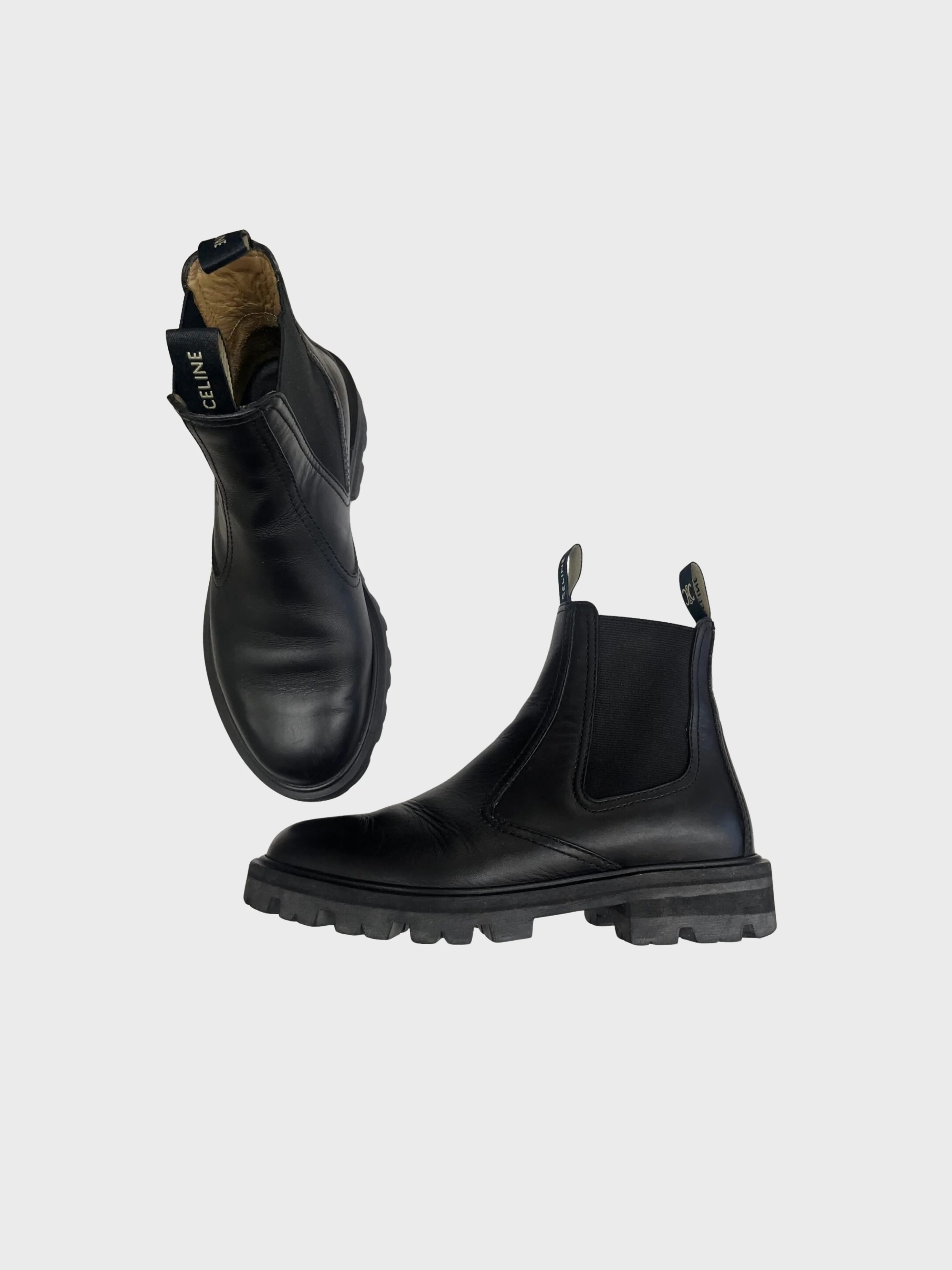 Celine 2020s Black Leather Margaret Chelsea Boots - Image 5