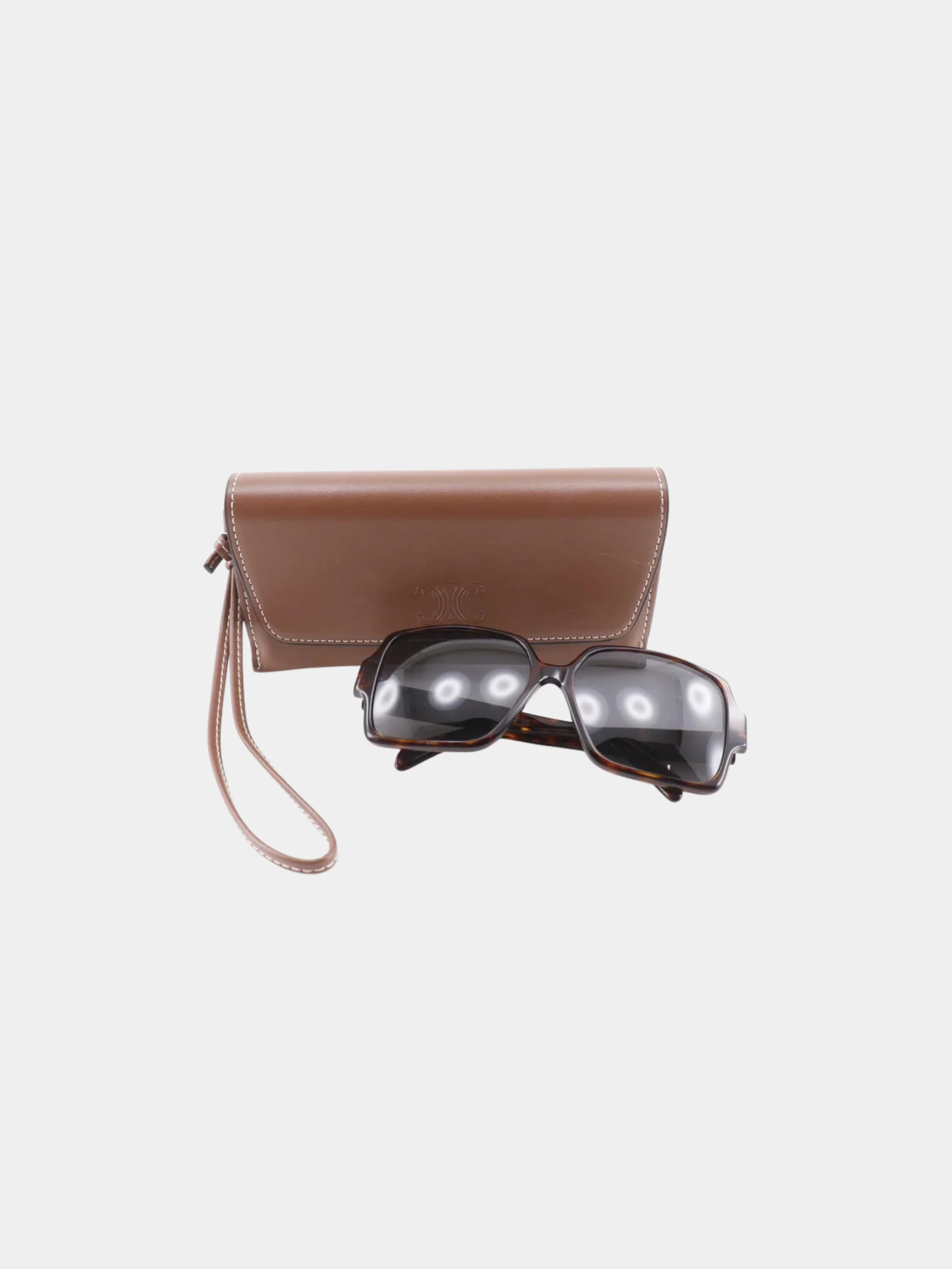 Celine 2020s Brown Plastic Triomphe Sunglasses - Image 6