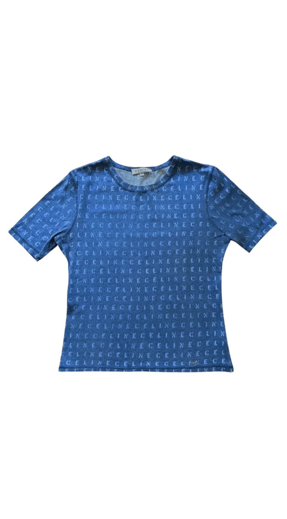 Celine 2000s Blue Monogram Tee - Image 2