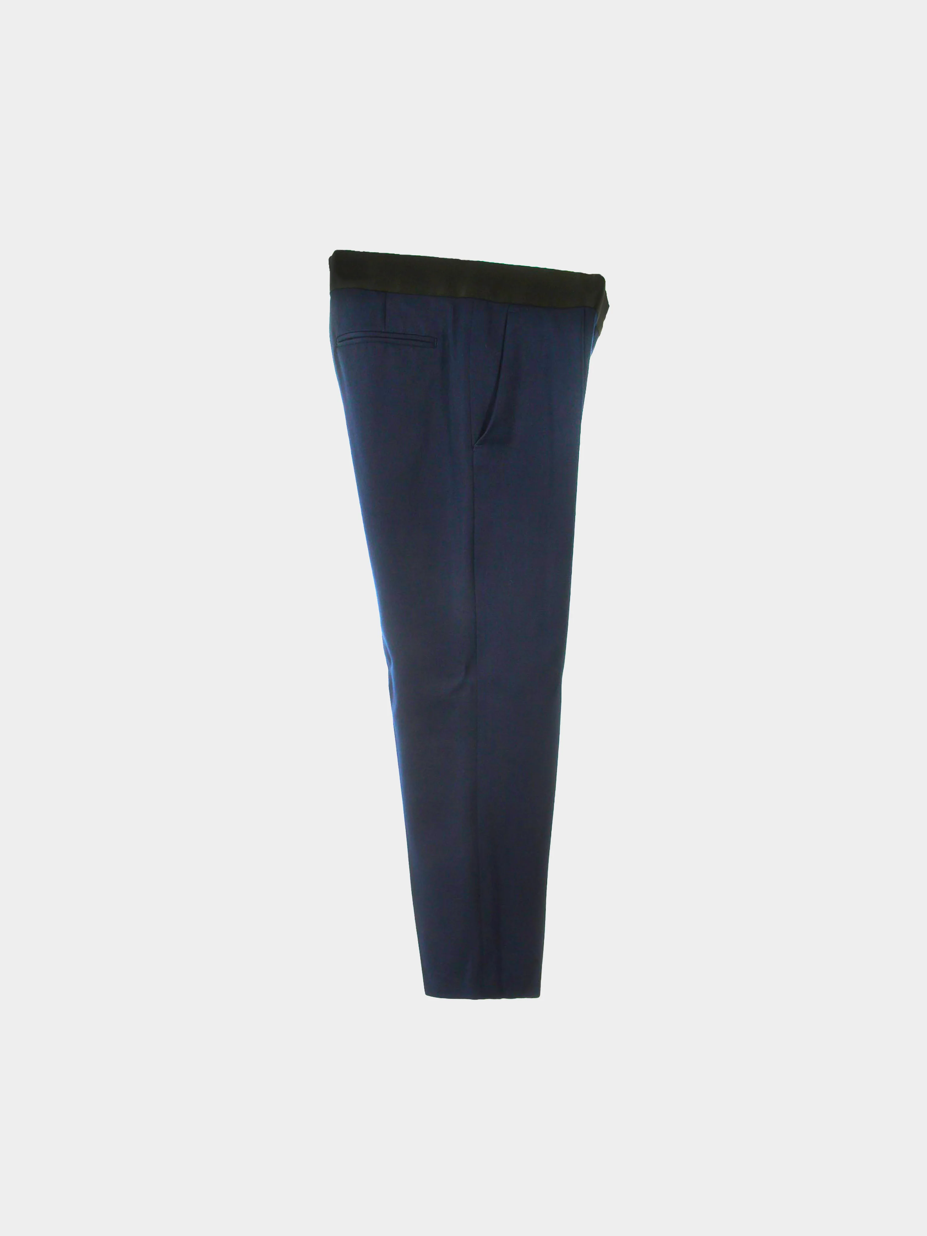 Céline by Phoebe Philo 2000s Navy Blue Stovepipe Trousers - Image 3