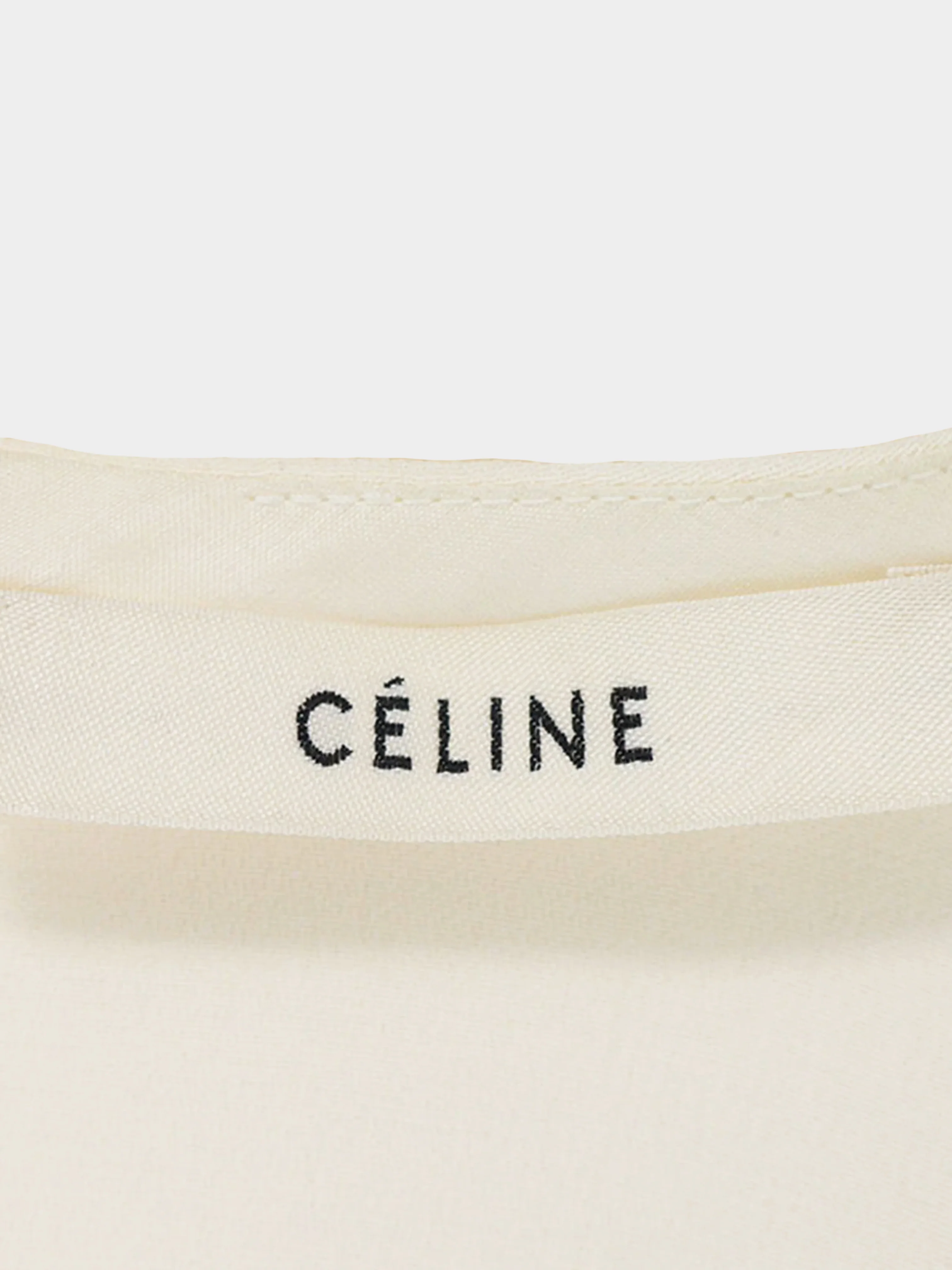 Céline by Phoebe Philo 2010s Off White Silk Tunic Top - Image 5