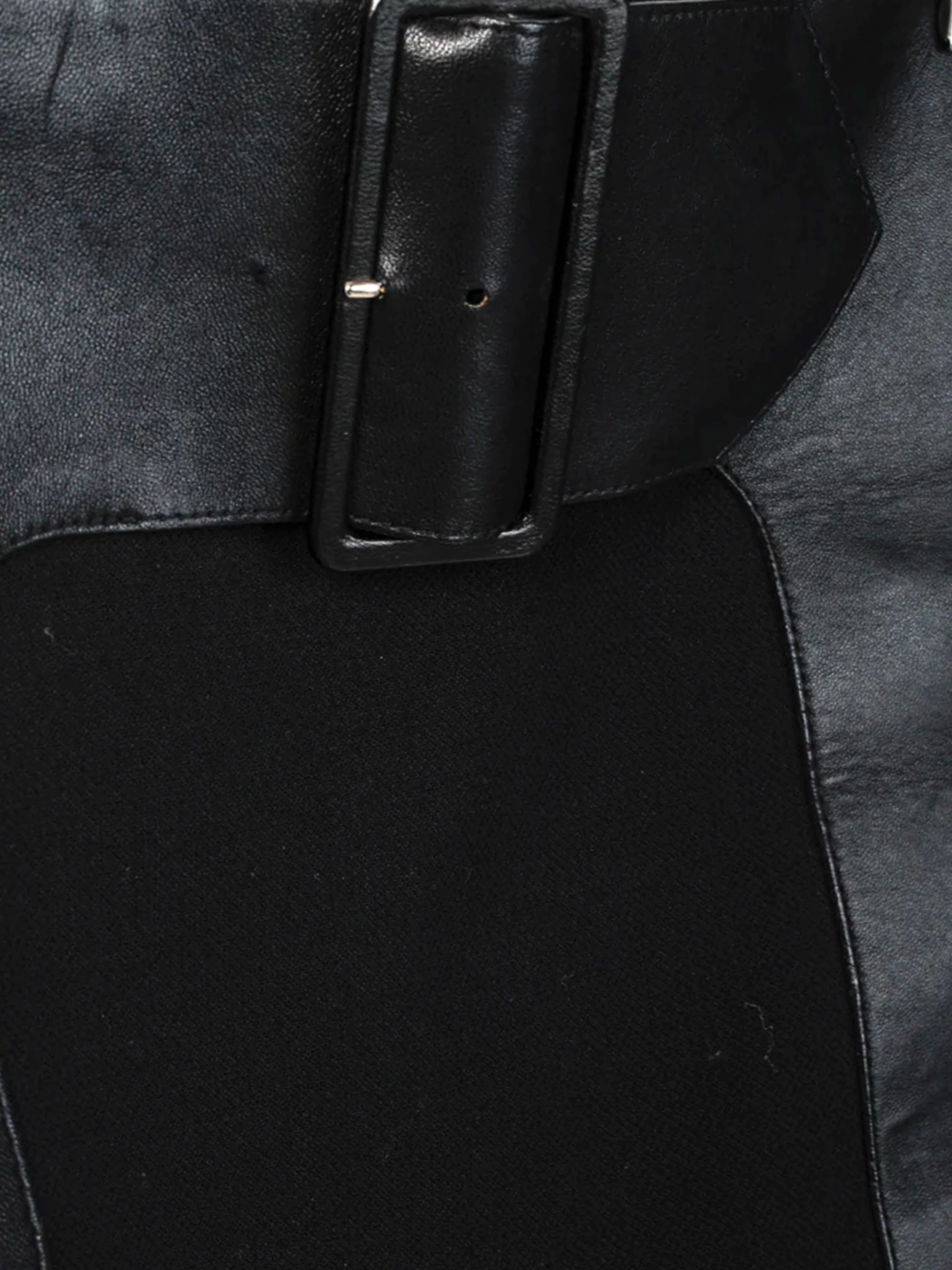 Céline by Phoebe Philo Pre-fall 2012 Black Wool And Leather Belted Skirt - Image 3