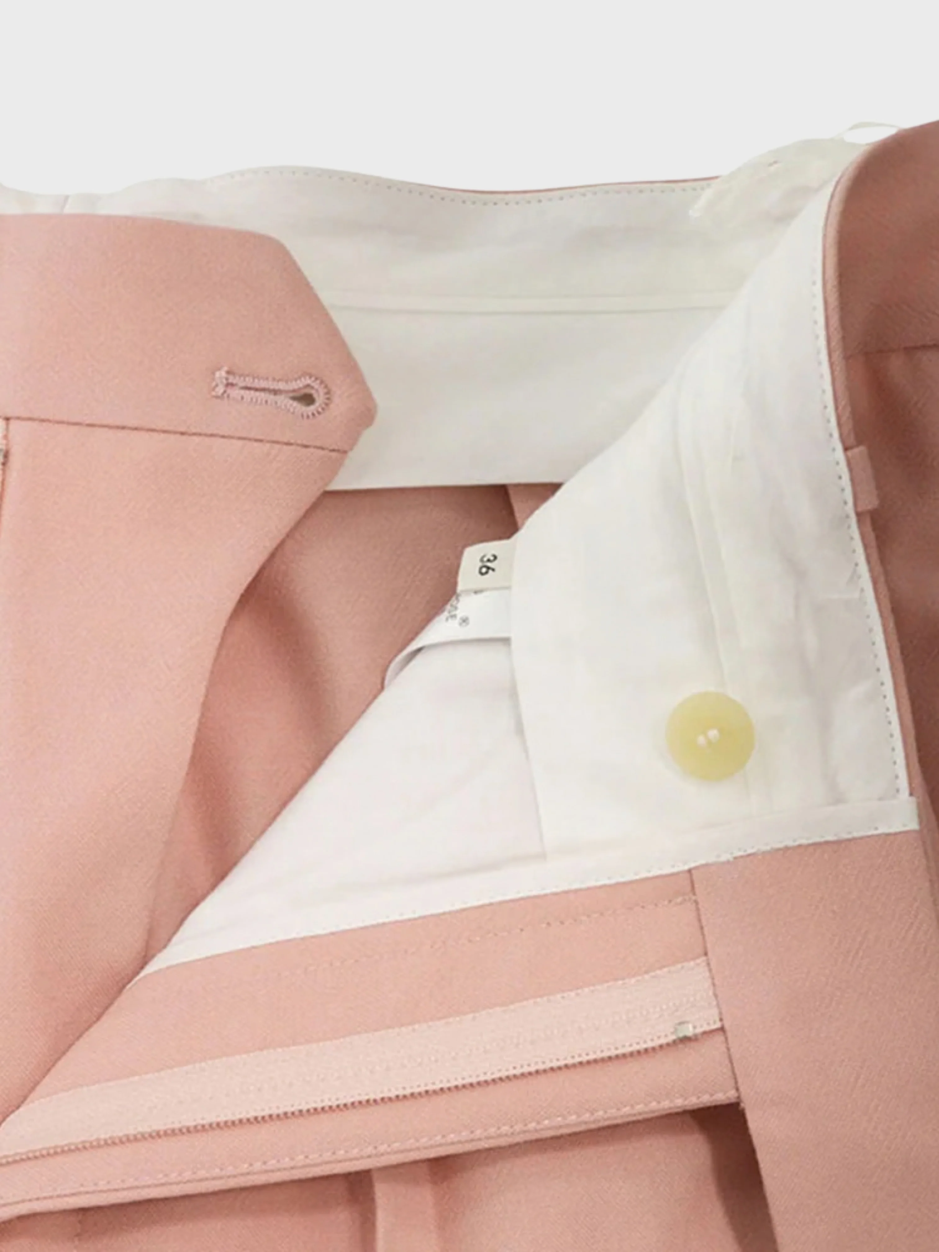Celine by Phoebe Philo SS 2018 Light Pink Wool Trousers - Image 3