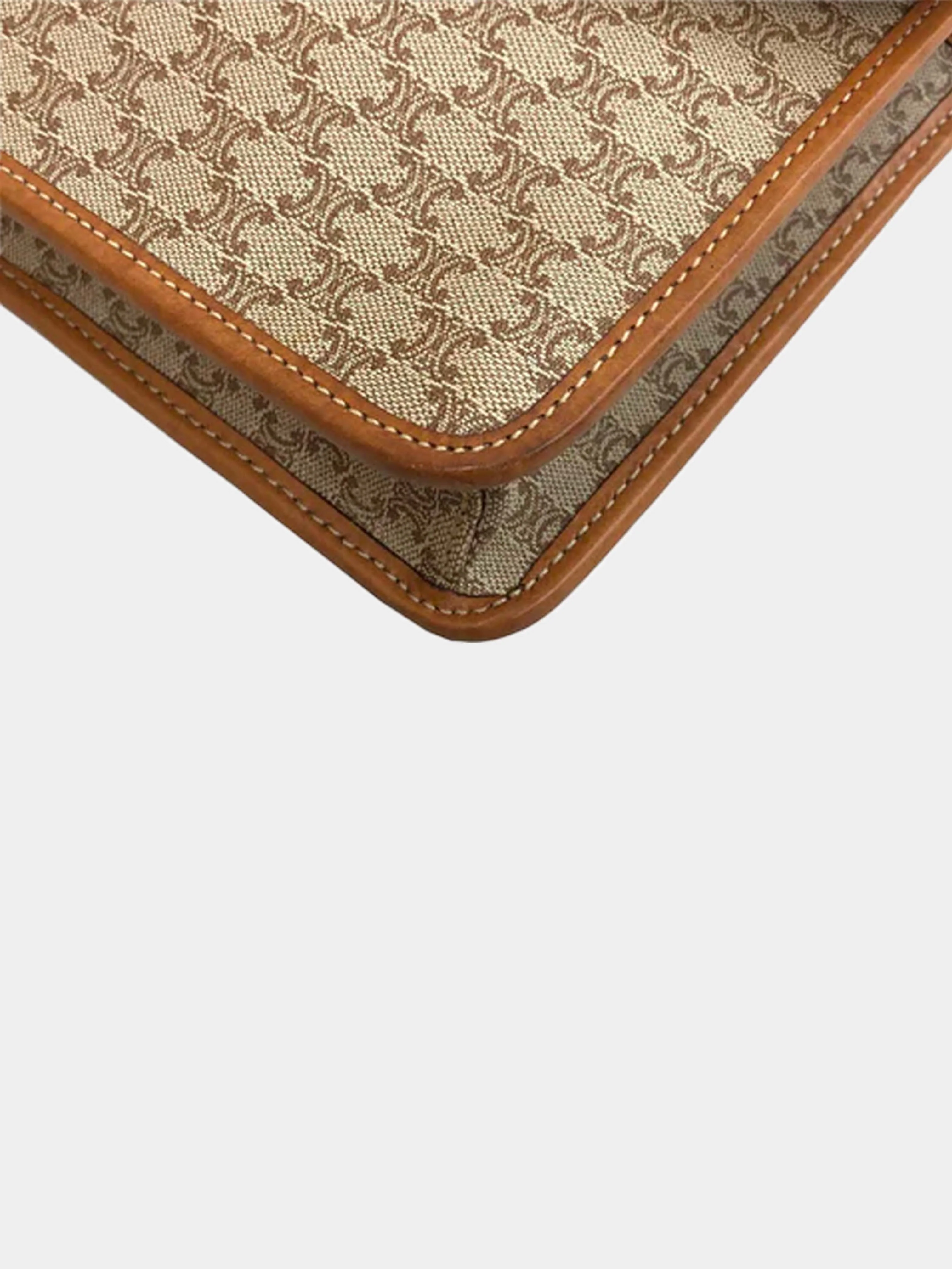 Celine 1990s Triomphe Monogram Shoulder Bag - Image 3
