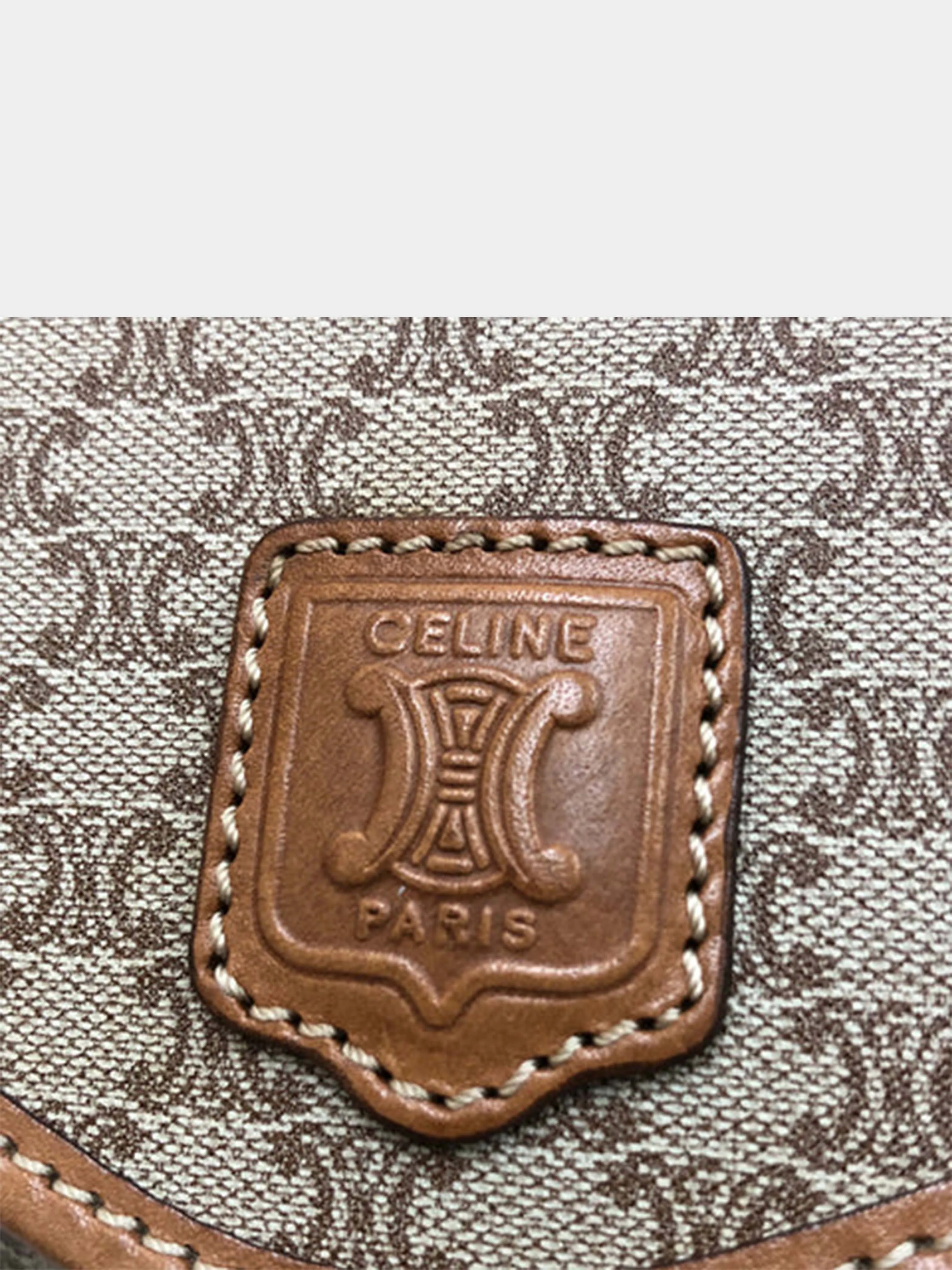 Celine 1990s Triomphe Monogram Shoulder Bag - Image 4