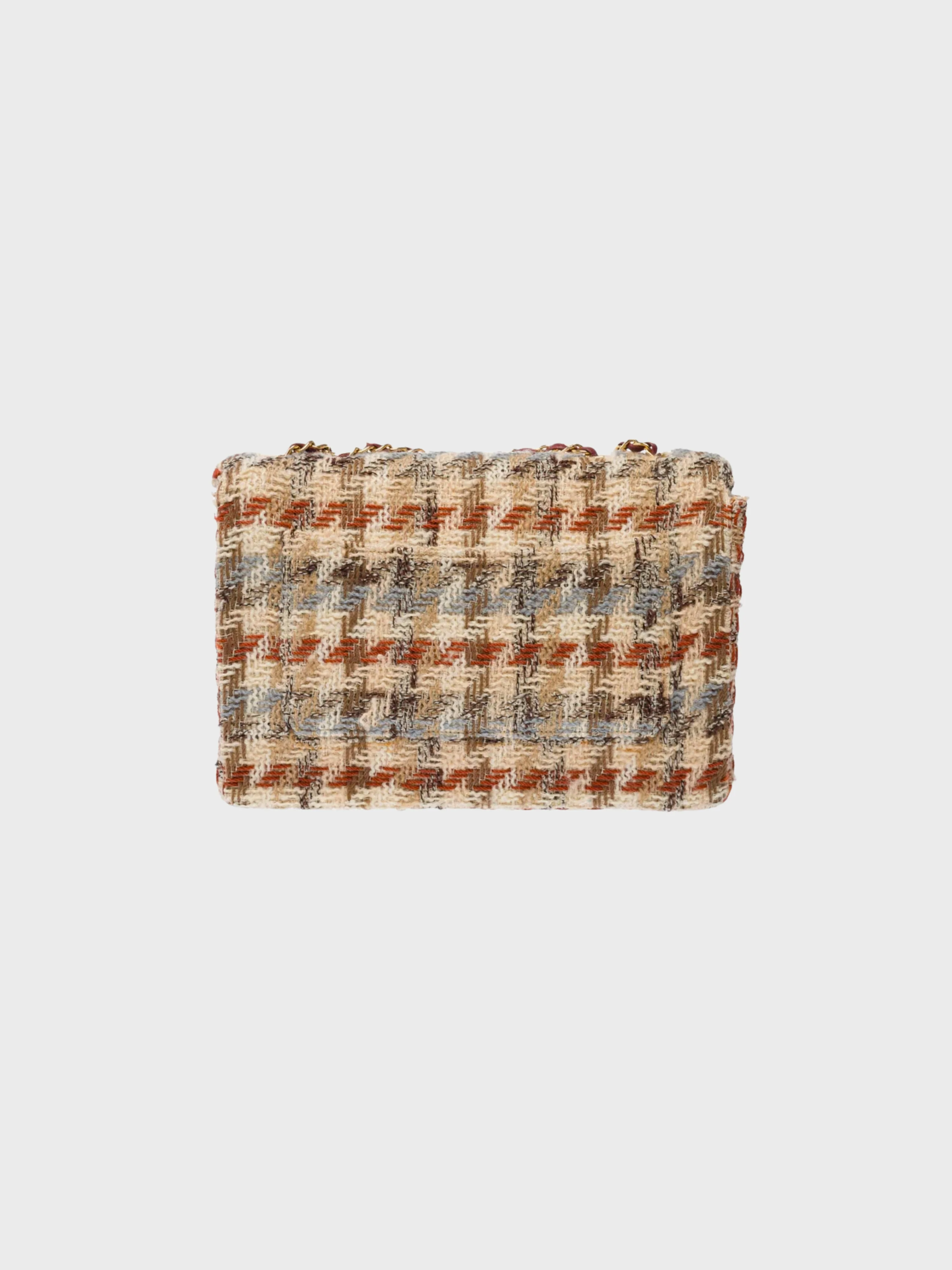 Chanel 1980s Multicolor Tweed Timeless Jumbo Classic Flap Bag - Image 2