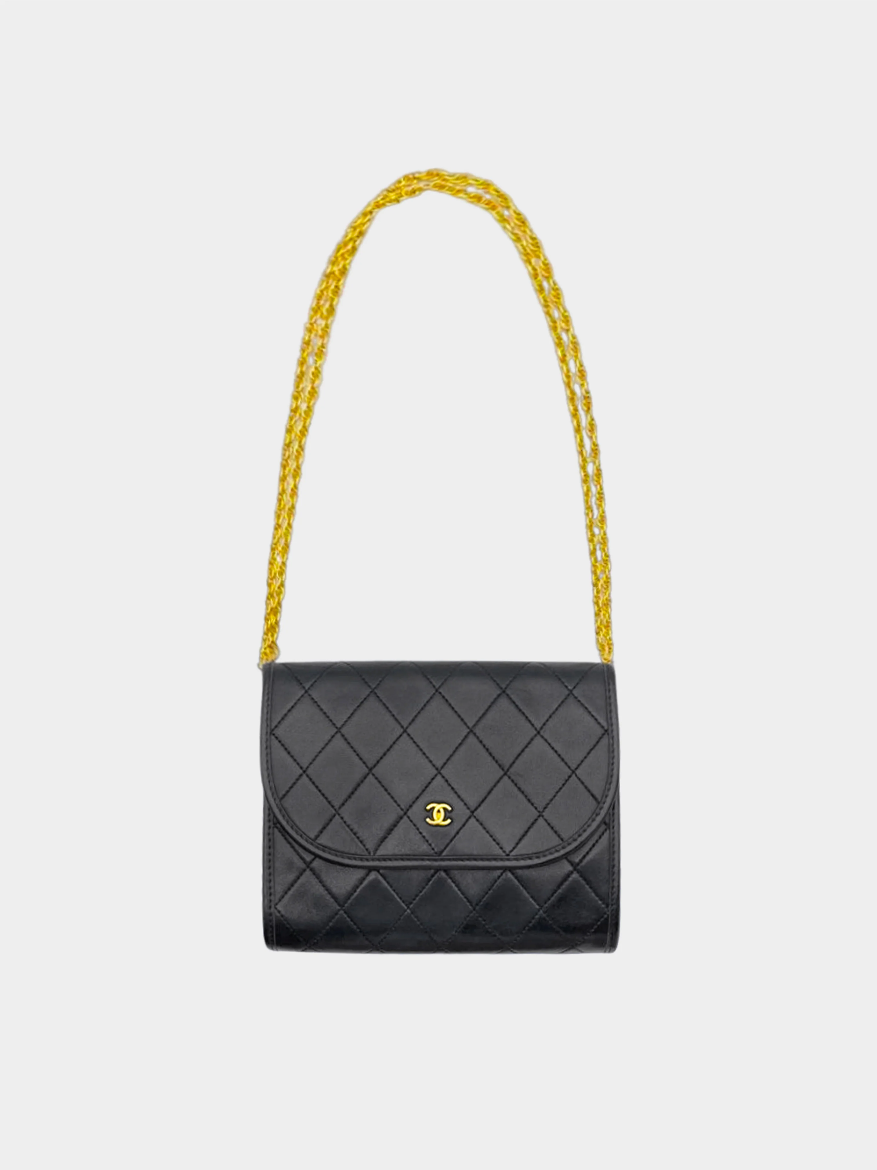 Chanel 1980s Quilted Lambskin Leather Bag - Image 3