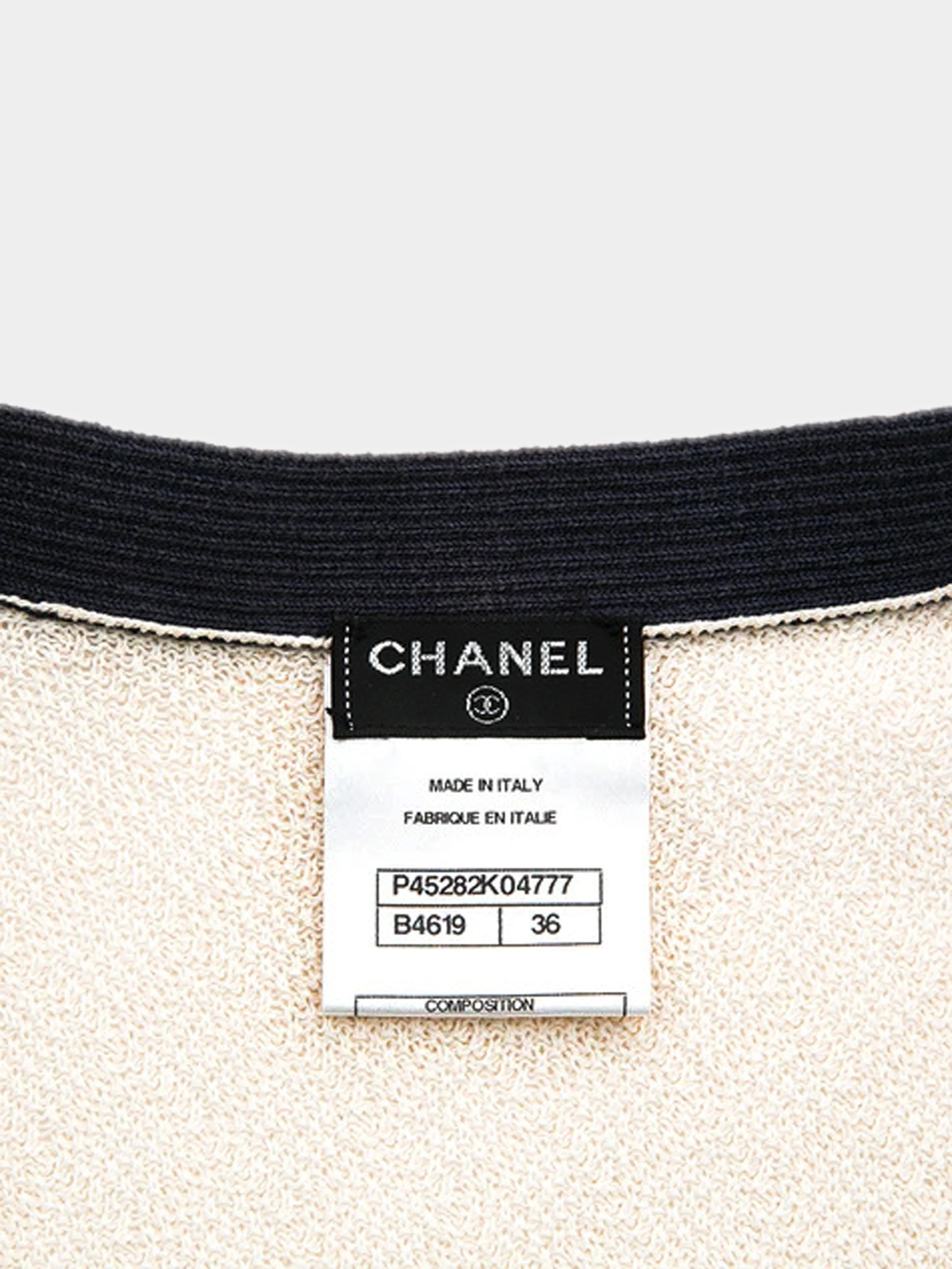 Chanel 1990s Bicolor Knit Cardigan - Image 4