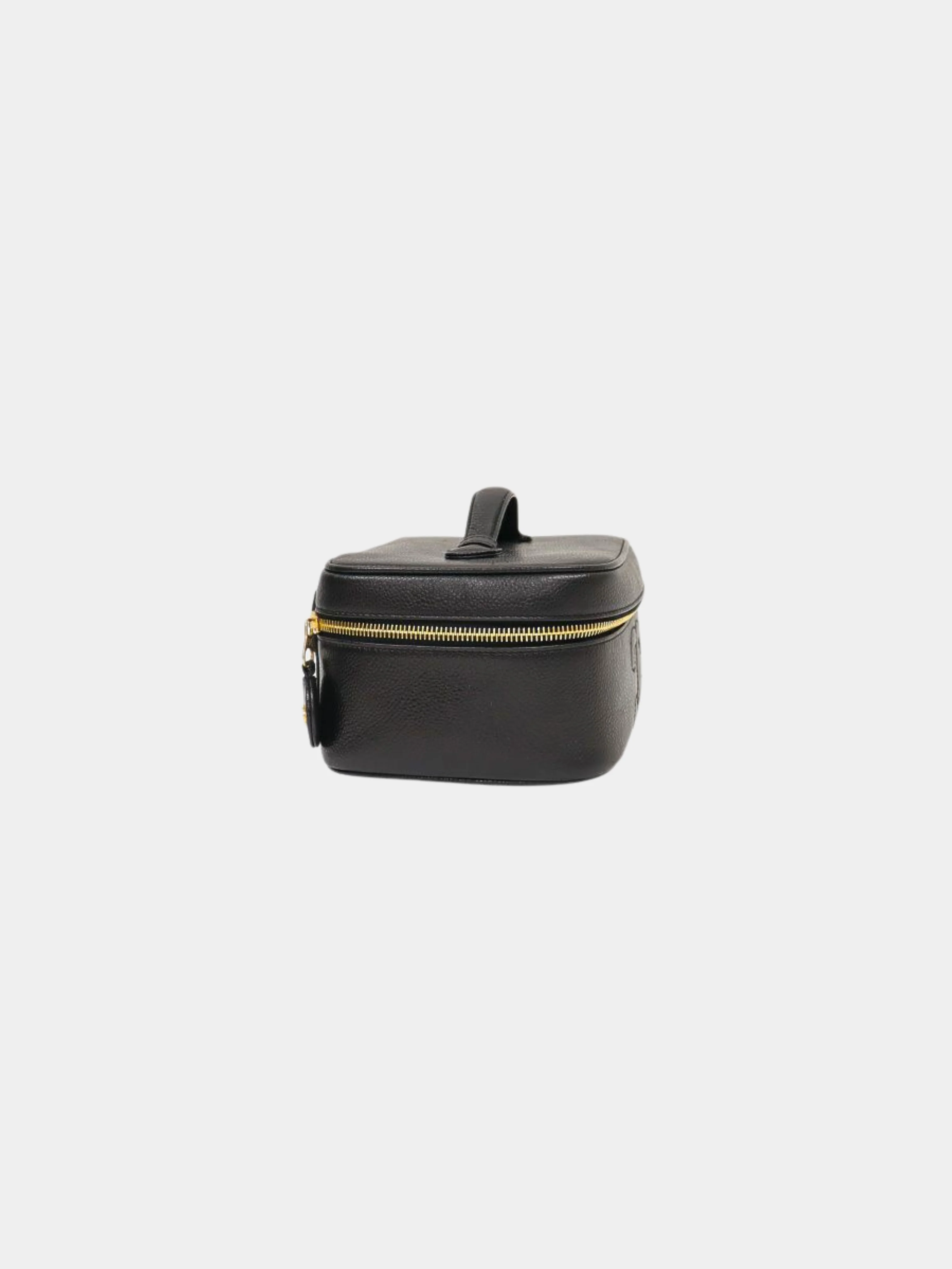 Chanel 1990s Black Caviar Vanity Bag - Image 3