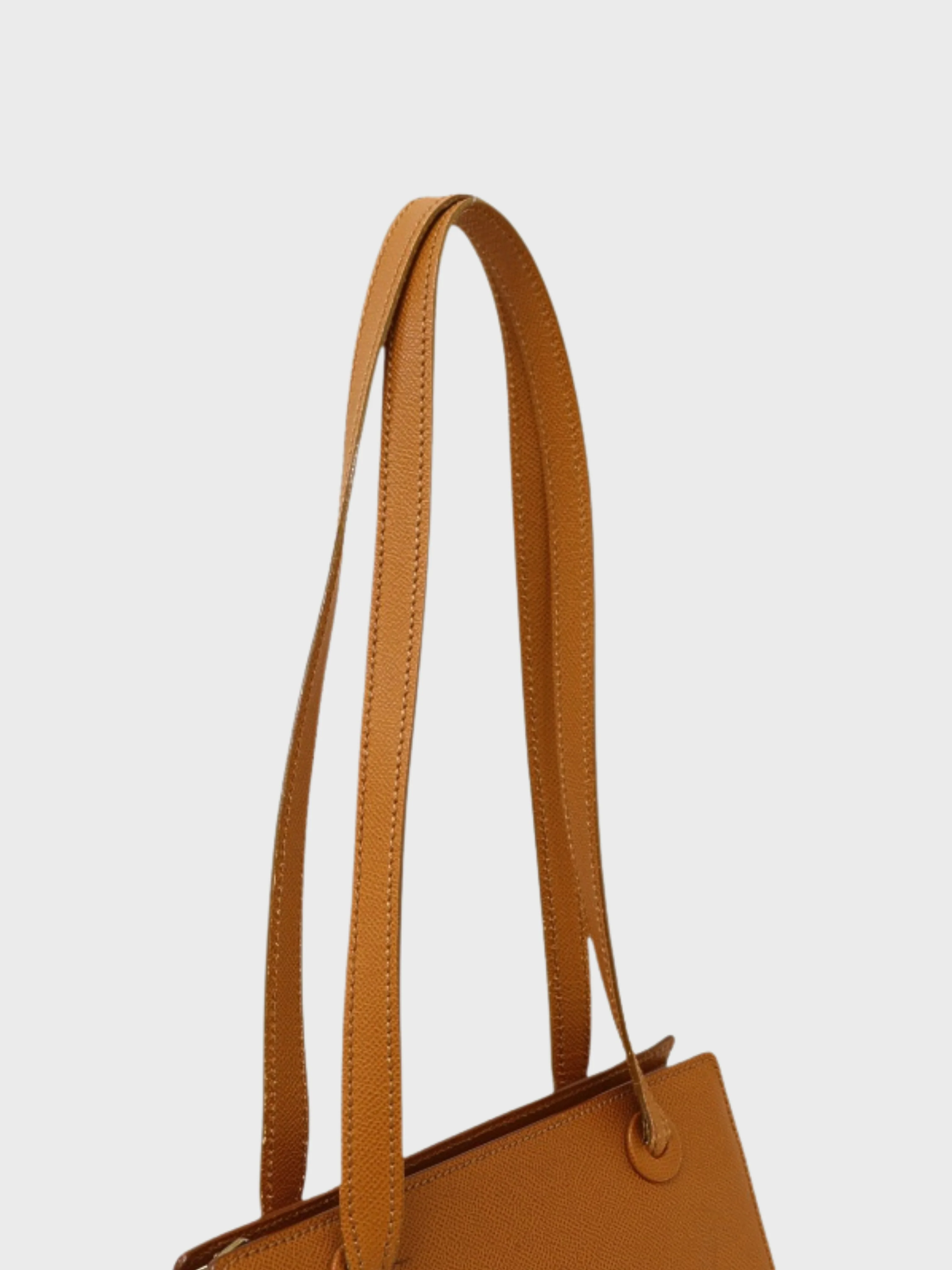 Chanel 1998-1999 Brown Caviar Skin Logo Embroidered Shoulder Bag - Image 4