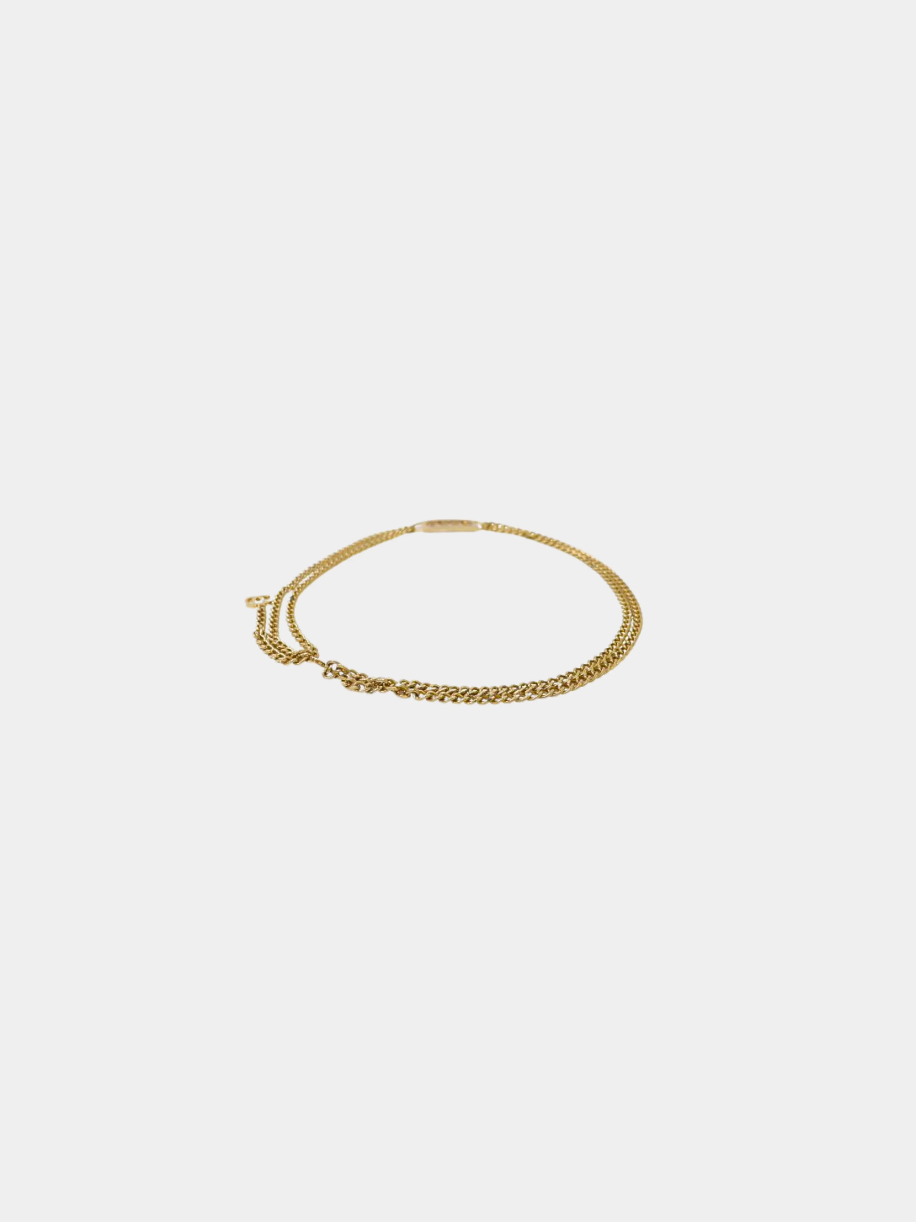 Chanel 1990s Gold COCO Rhinestone Chain Belt - Image 2