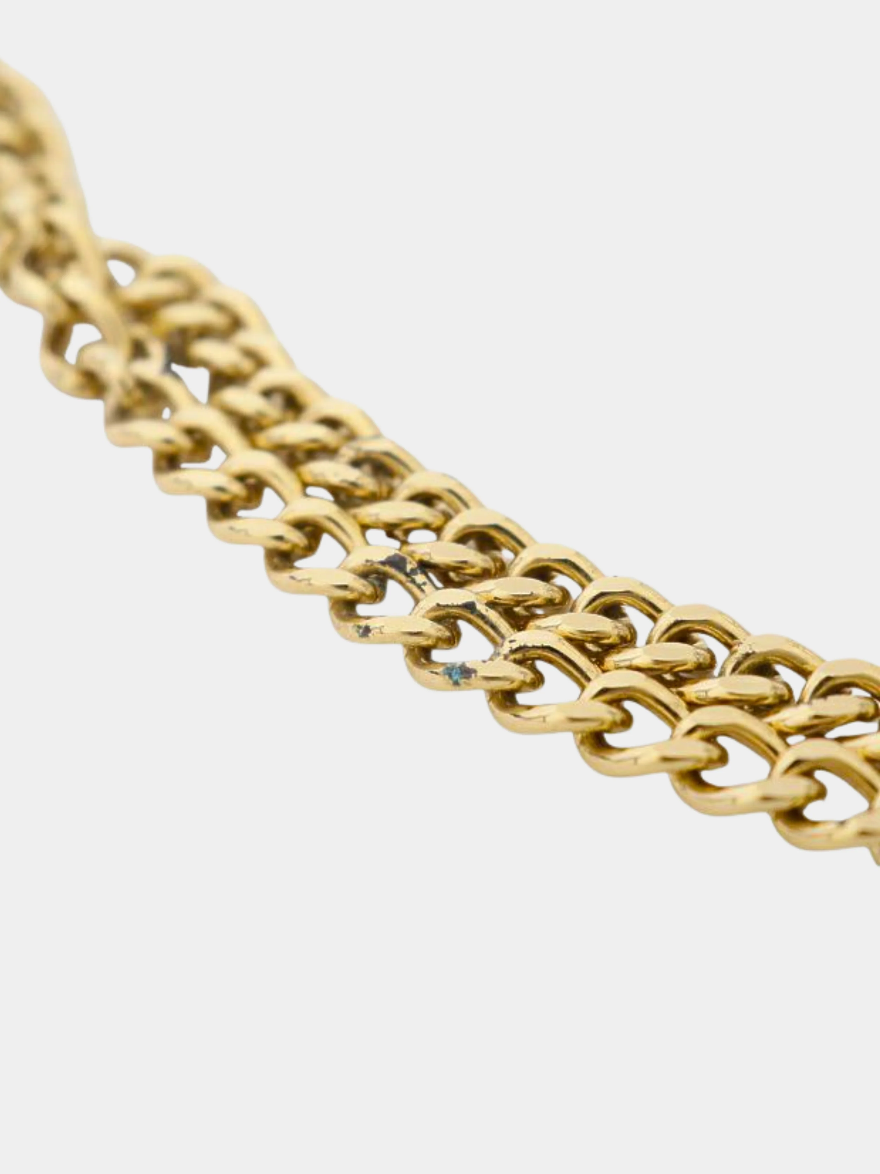 Chanel 1990s Gold COCO Rhinestone Chain Belt - Image 4