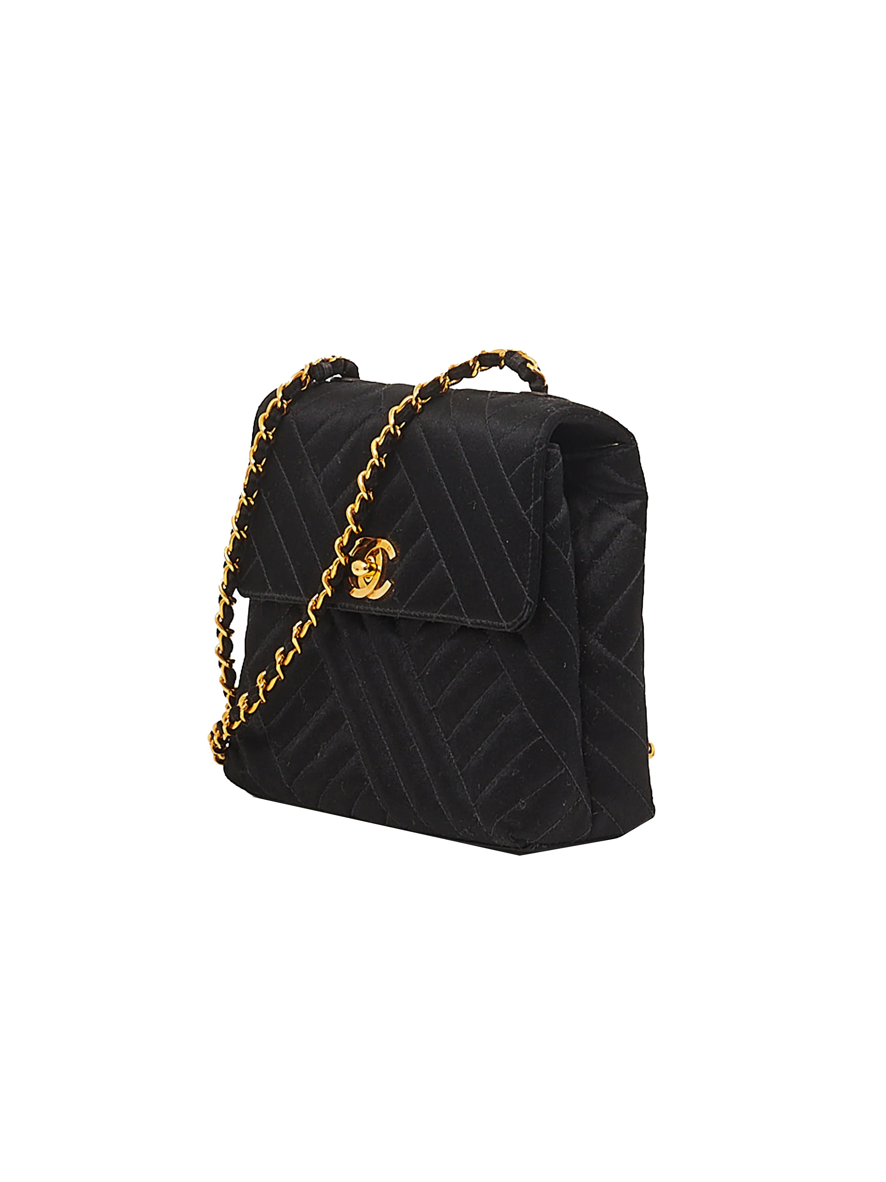 Chanel 1994 Satin 24K Gold Bag - Image 2