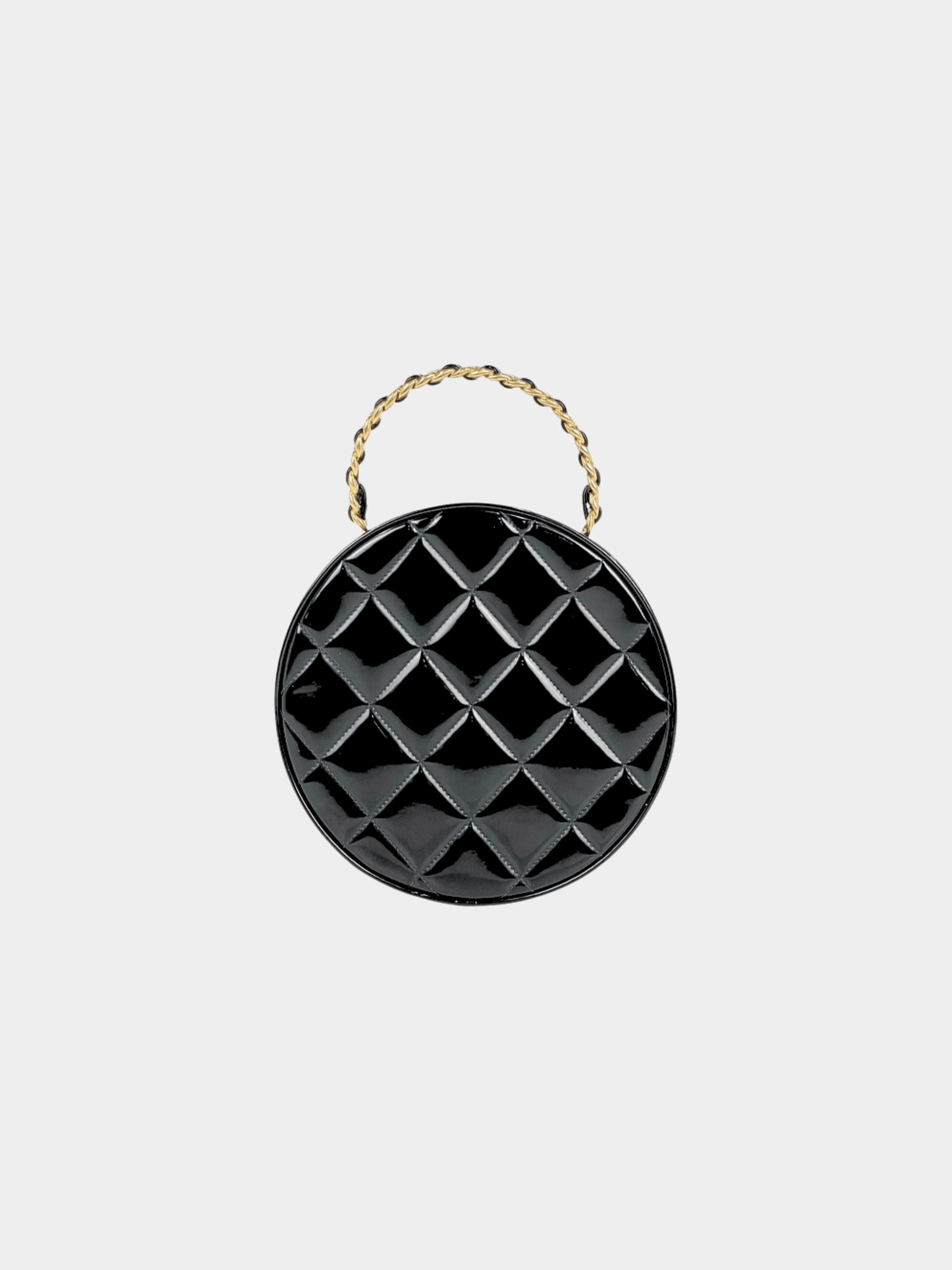 Chanel 1995 Black Circle Vanity Matelasse Coco Handbag - Image 2