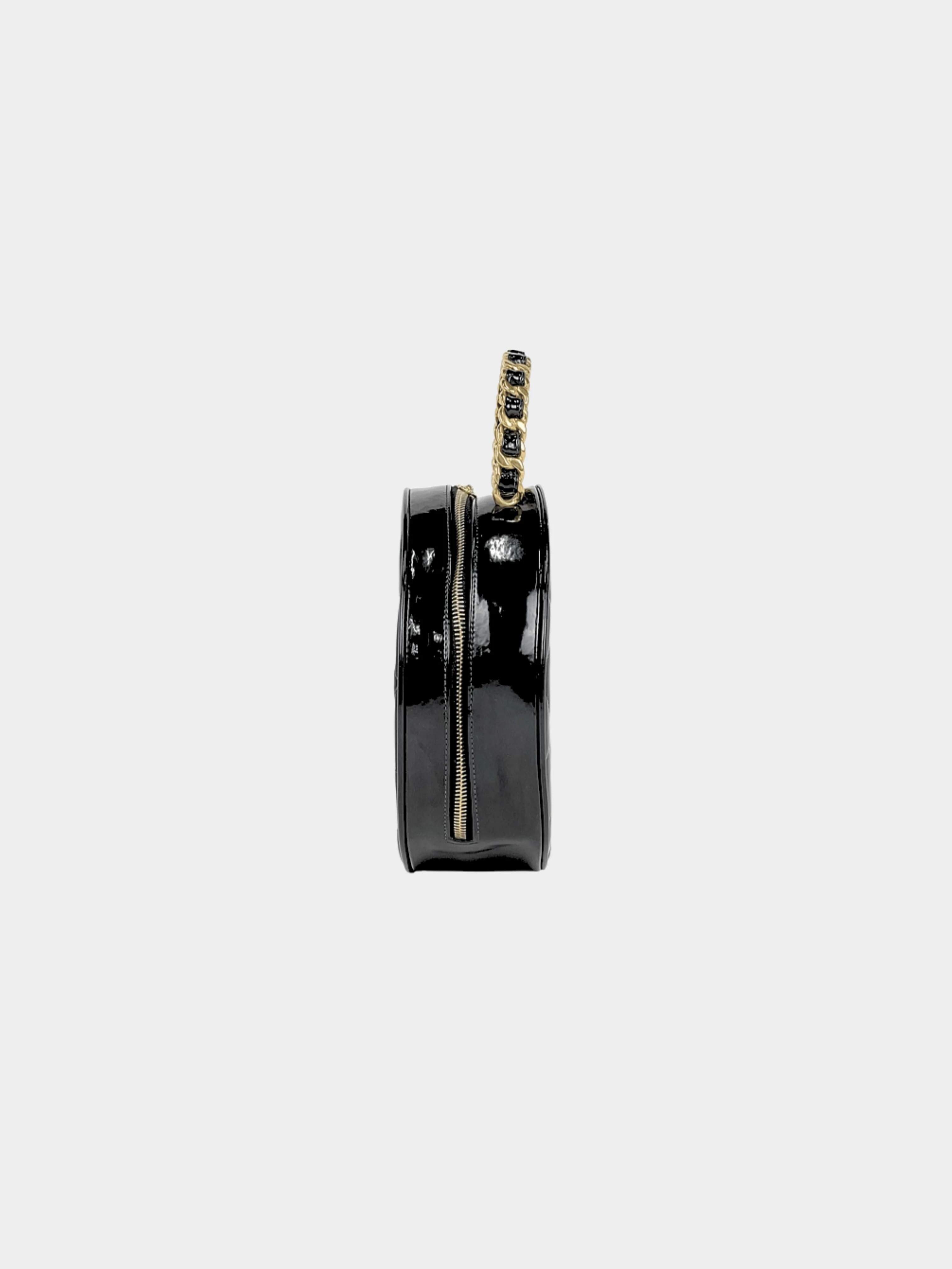 Chanel 1995 Black Circle Vanity Matelasse Coco Handbag - Image 4