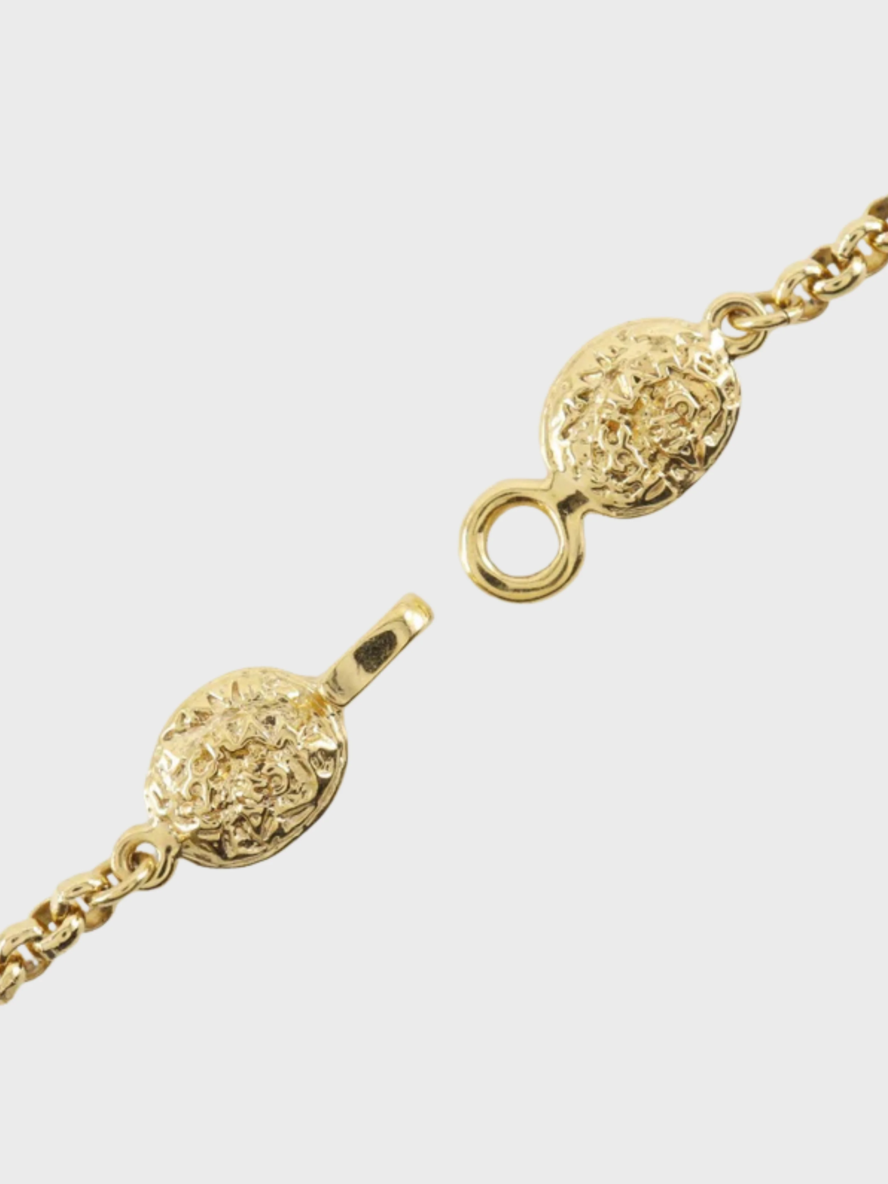 Chanel 1995 Gold Plated Metal COCO Mark Pendant Necklace - Image 4