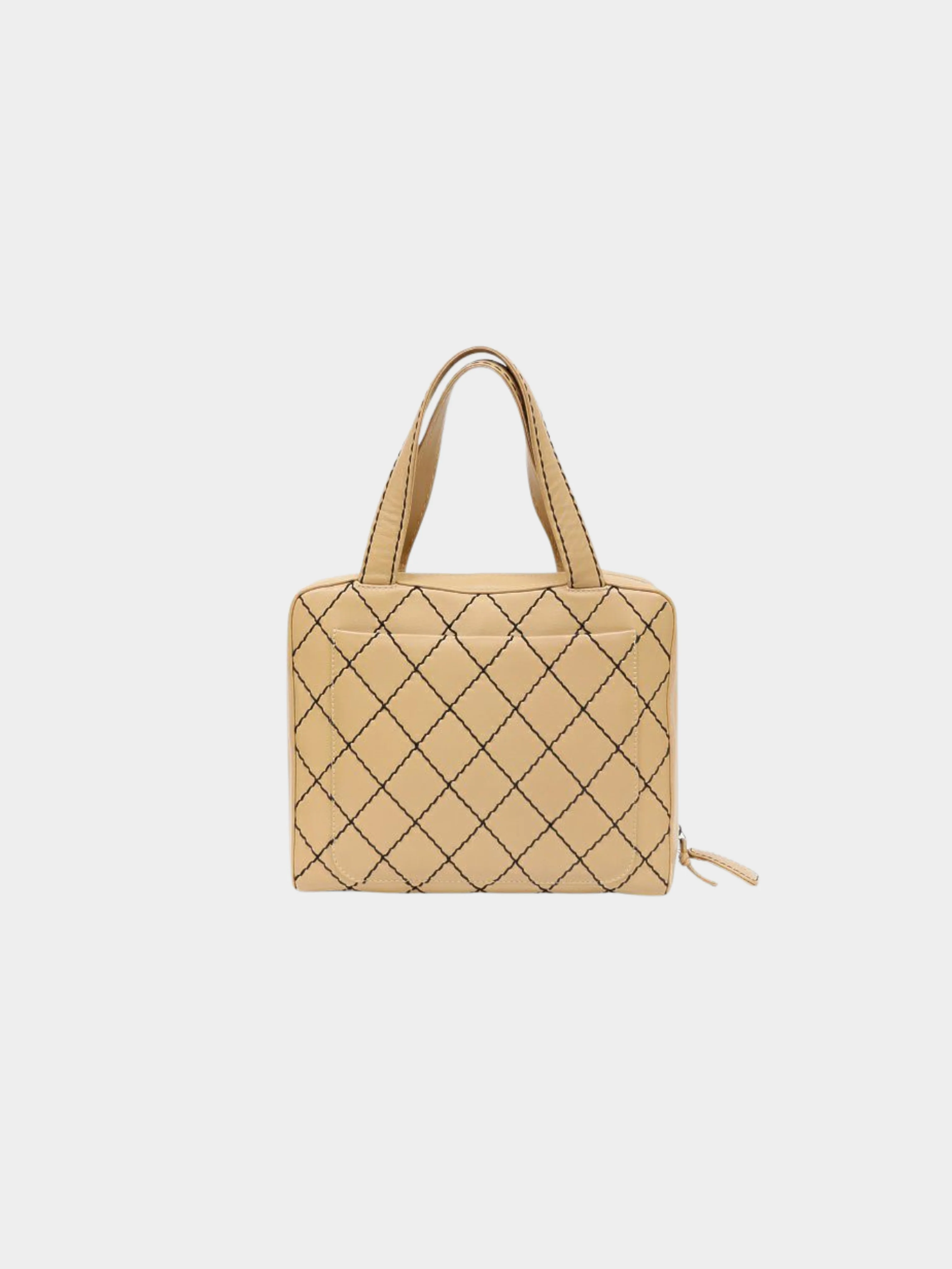 Chanel 2000s Beige Wild Stitch Handbag - Image 2