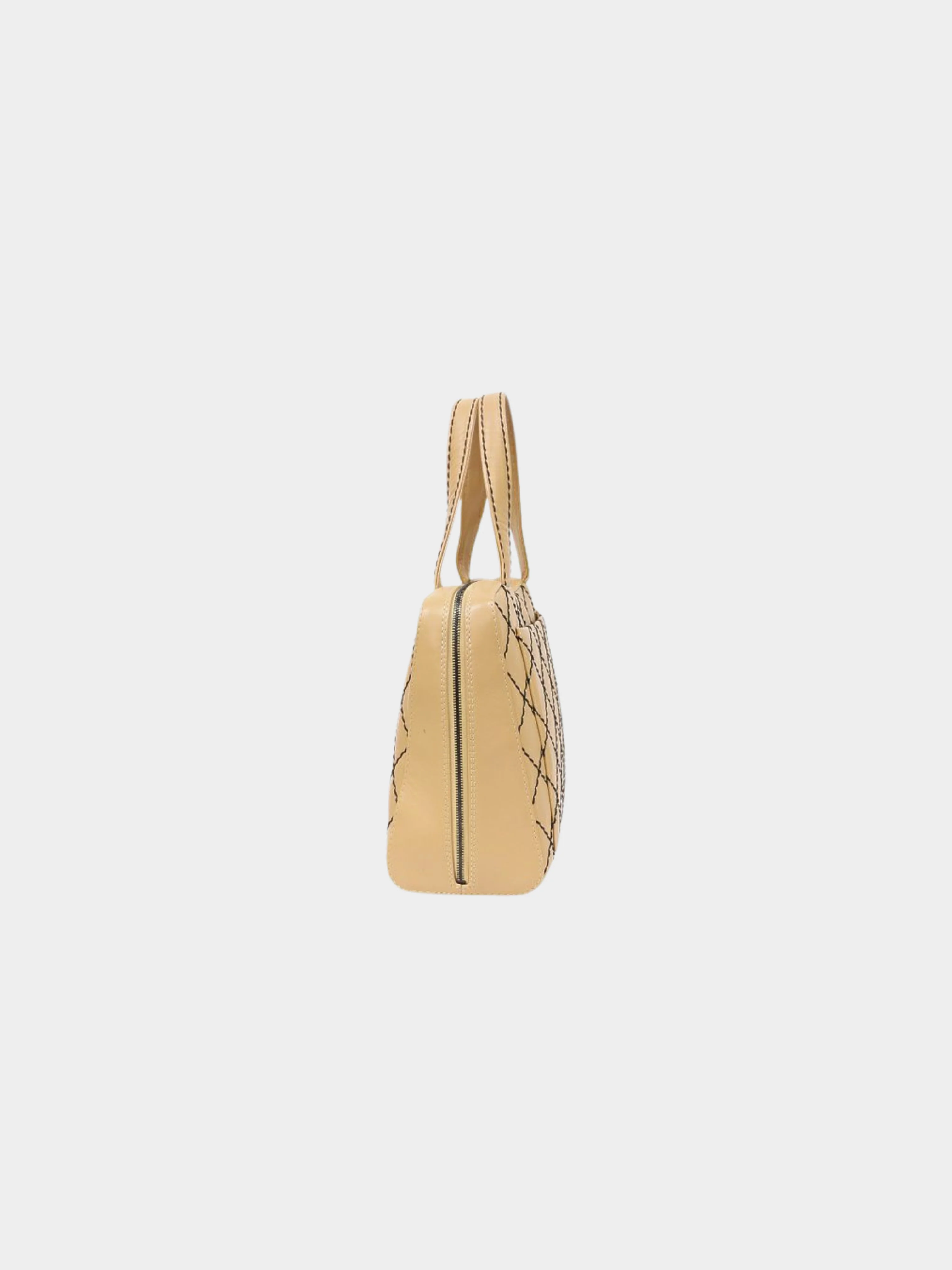 Chanel 2000s Beige Wild Stitch Handbag - Image 3
