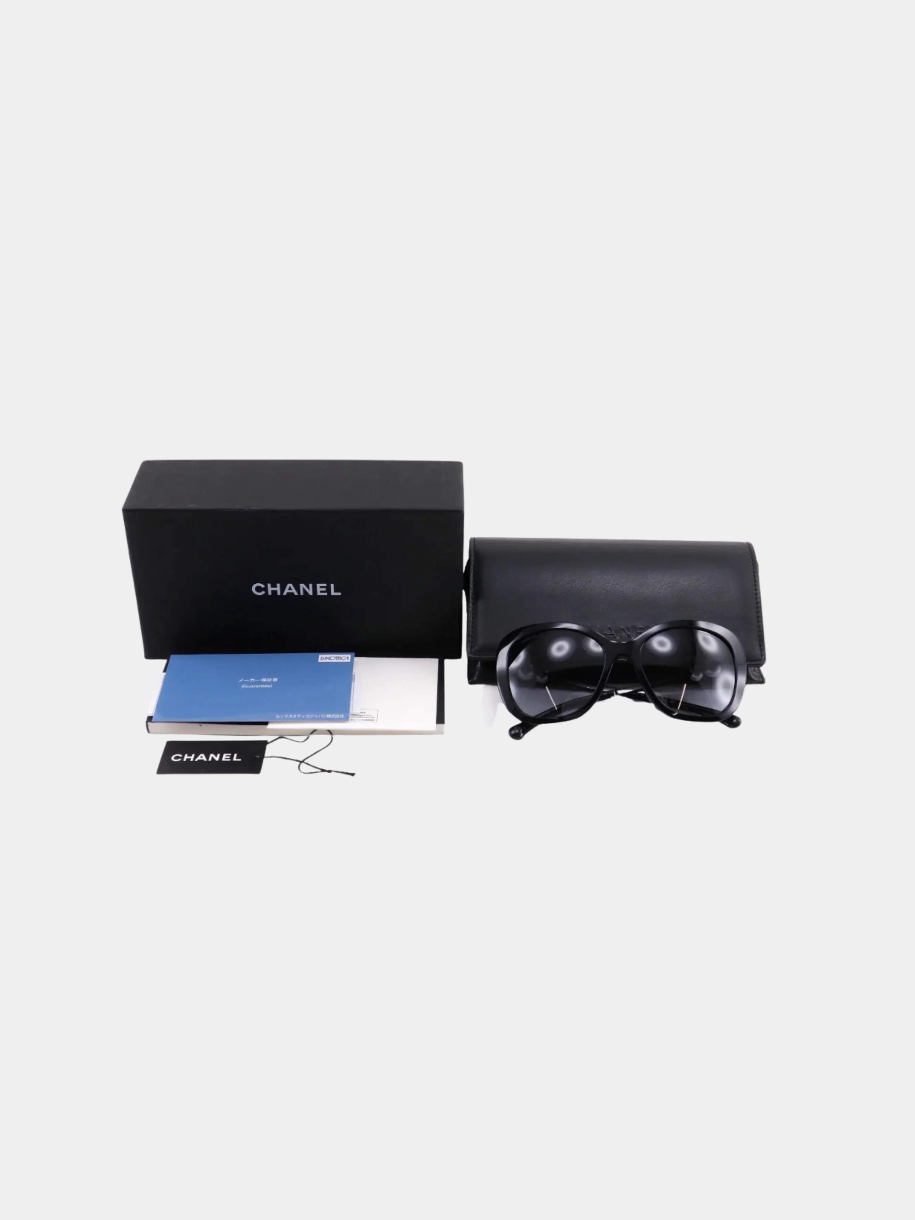 Chanel 2000s Black COCO Mark Sunglasses - Image 5
