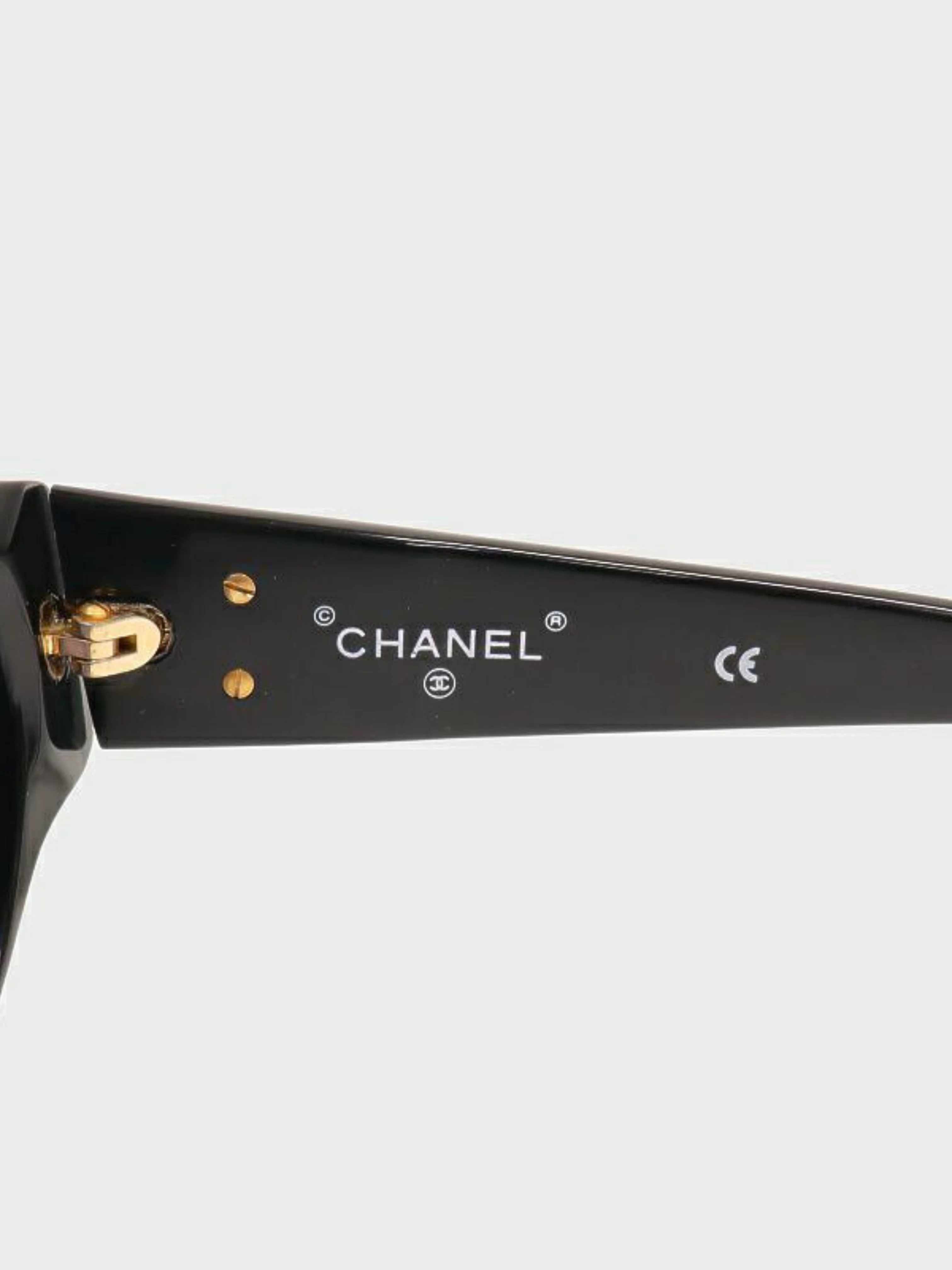 Chanel 2000s Black COCO Sunglasses - Image 3