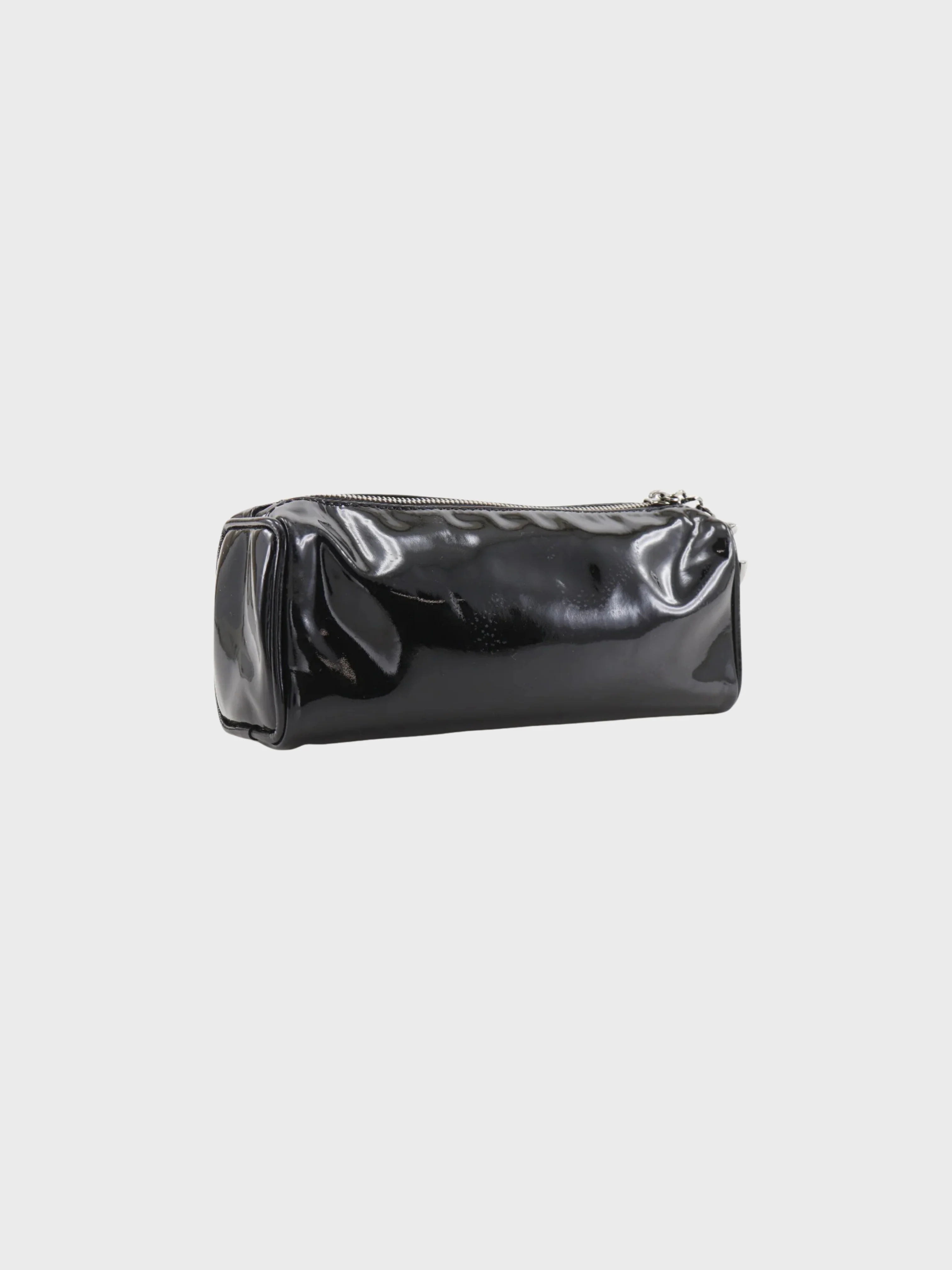 Chanel 2000s Black Enamel Camellia Pouch - Image 3