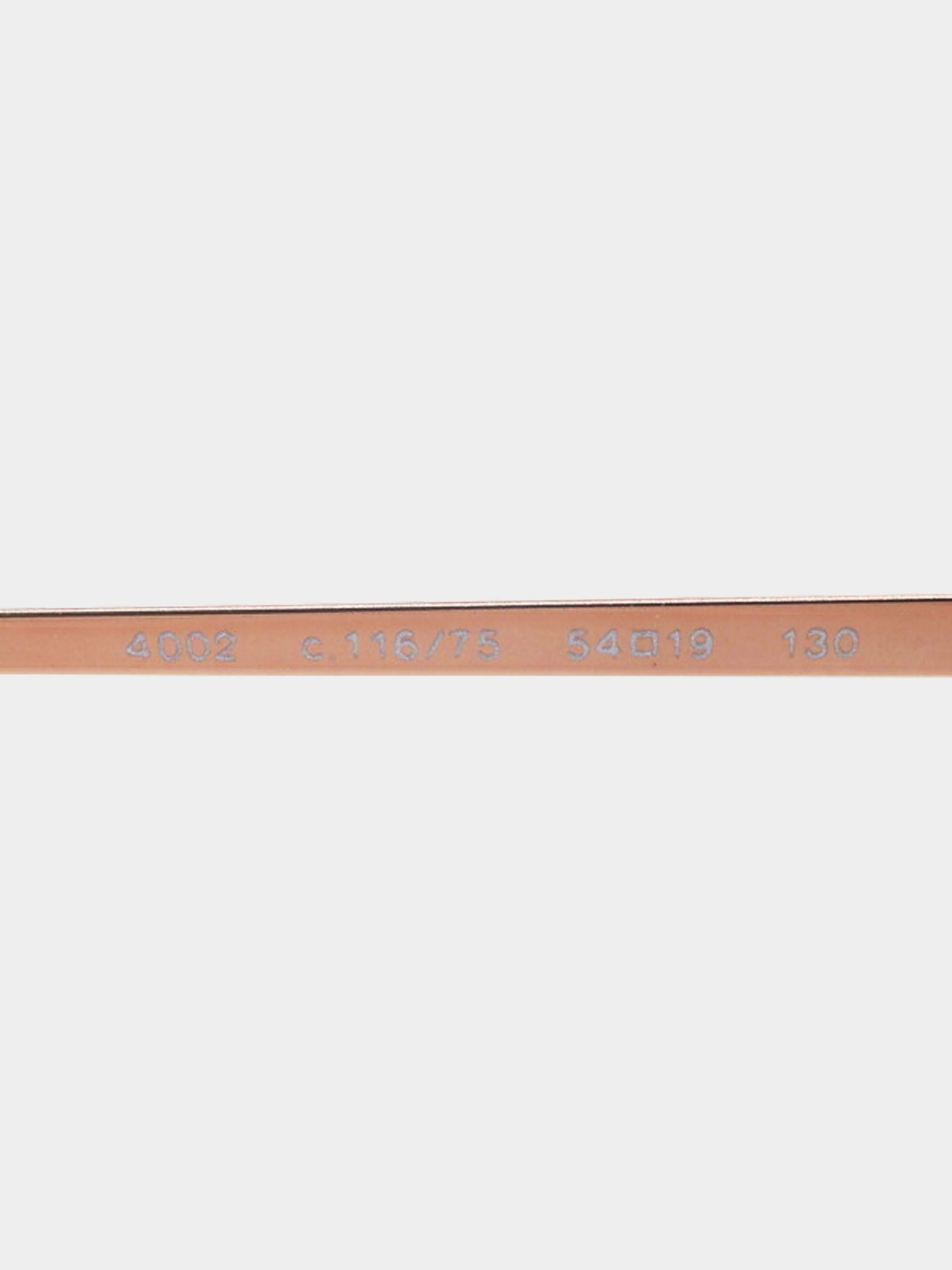 Chanel 2000s Brown Rectangular Rimless CC 4002 Sunglasses - Image 5