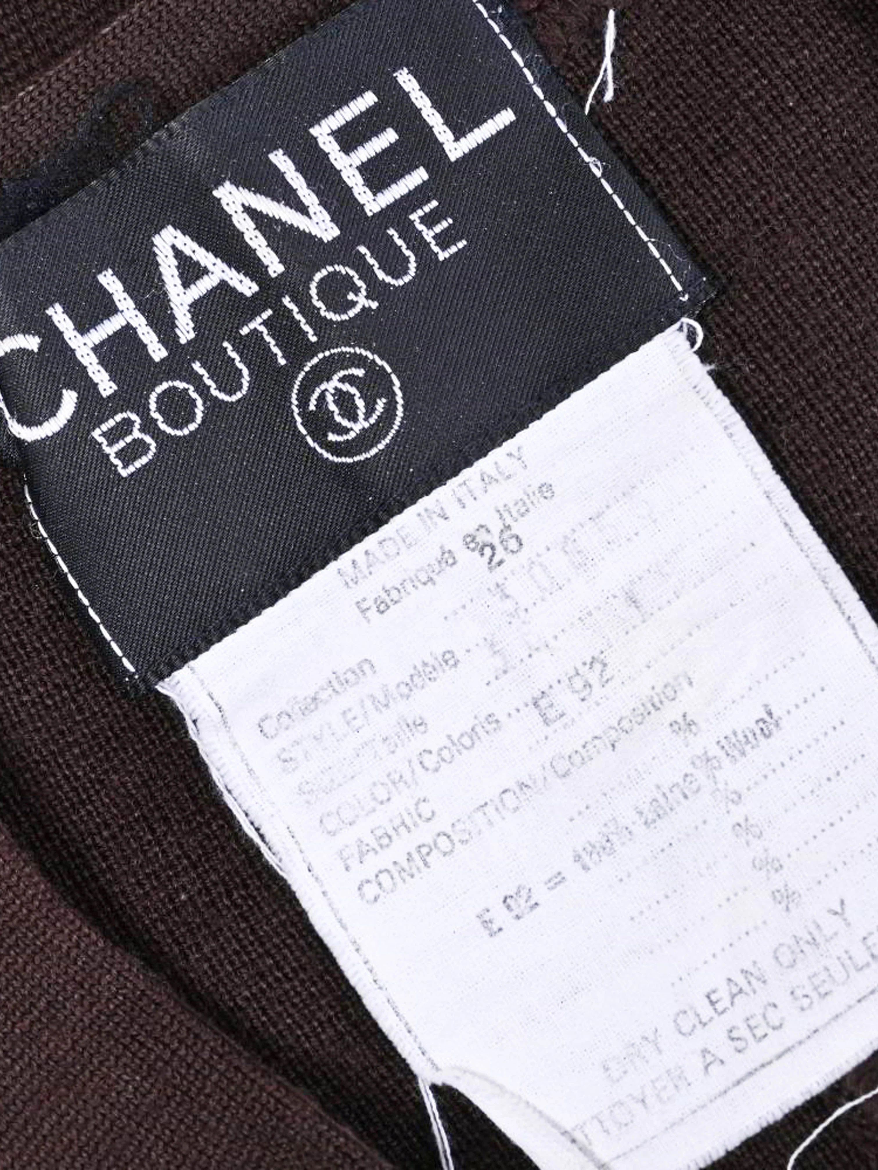 Chanel 1990s Brown Wool-knit Cardigan - Image 7