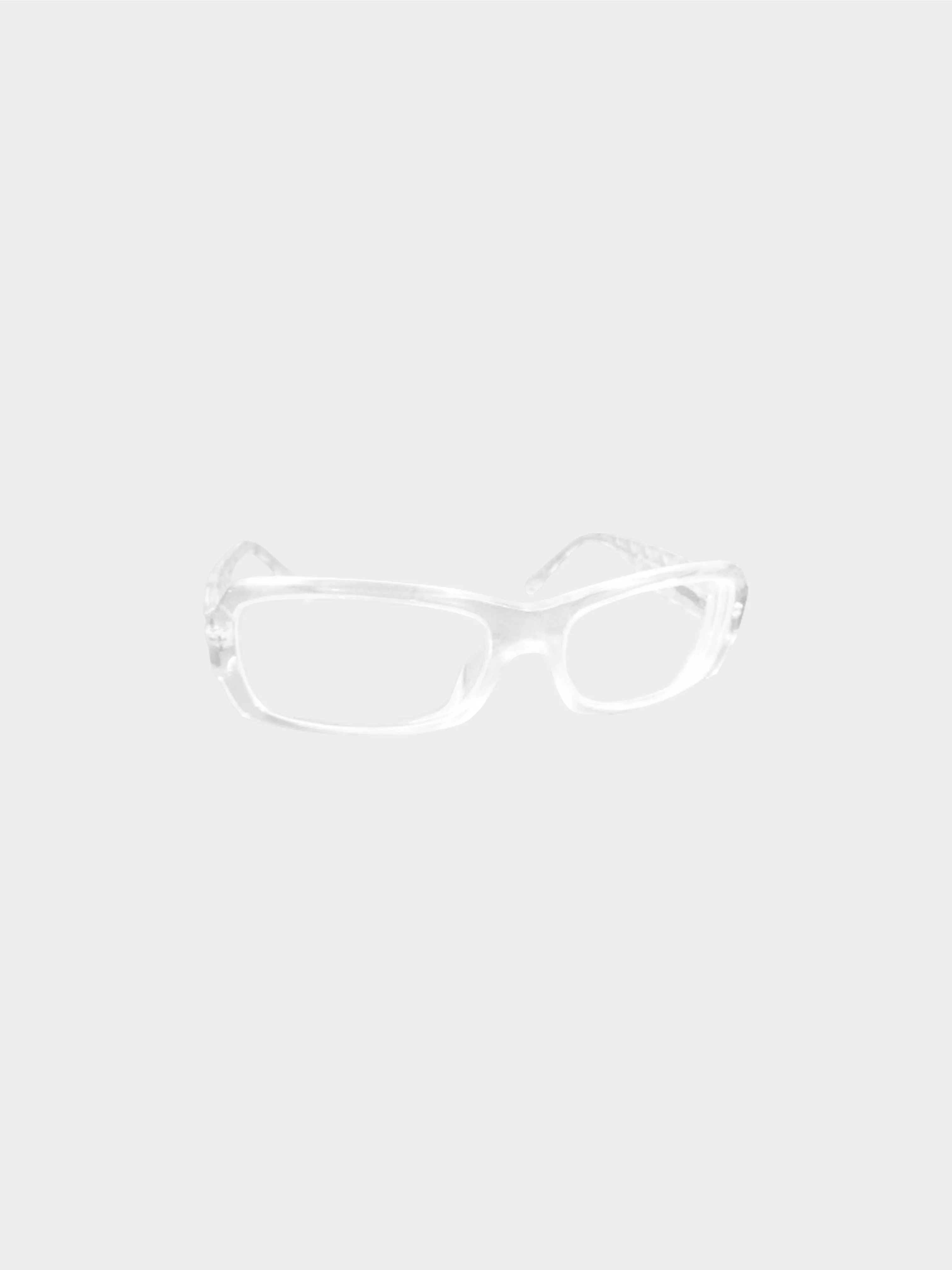Chanel 2000s CC Clear Rectangle Sunglasses - Image 2