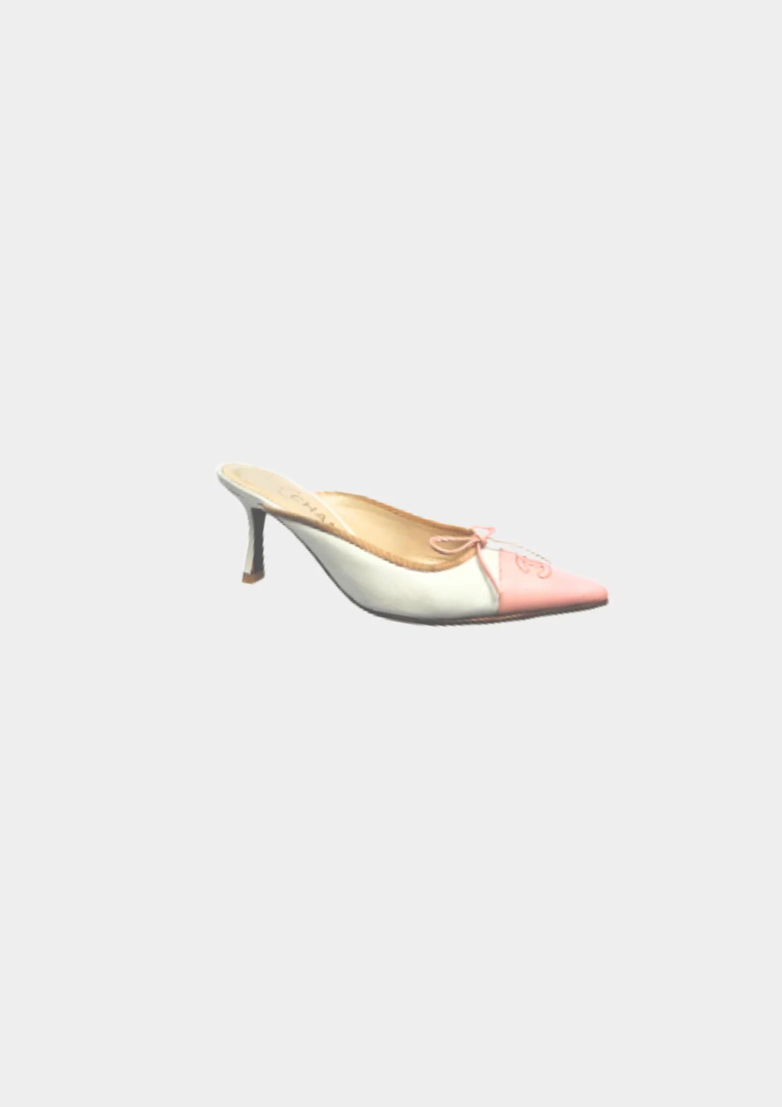 Chanel 2000s CC Interlocking Pink Toe Mules