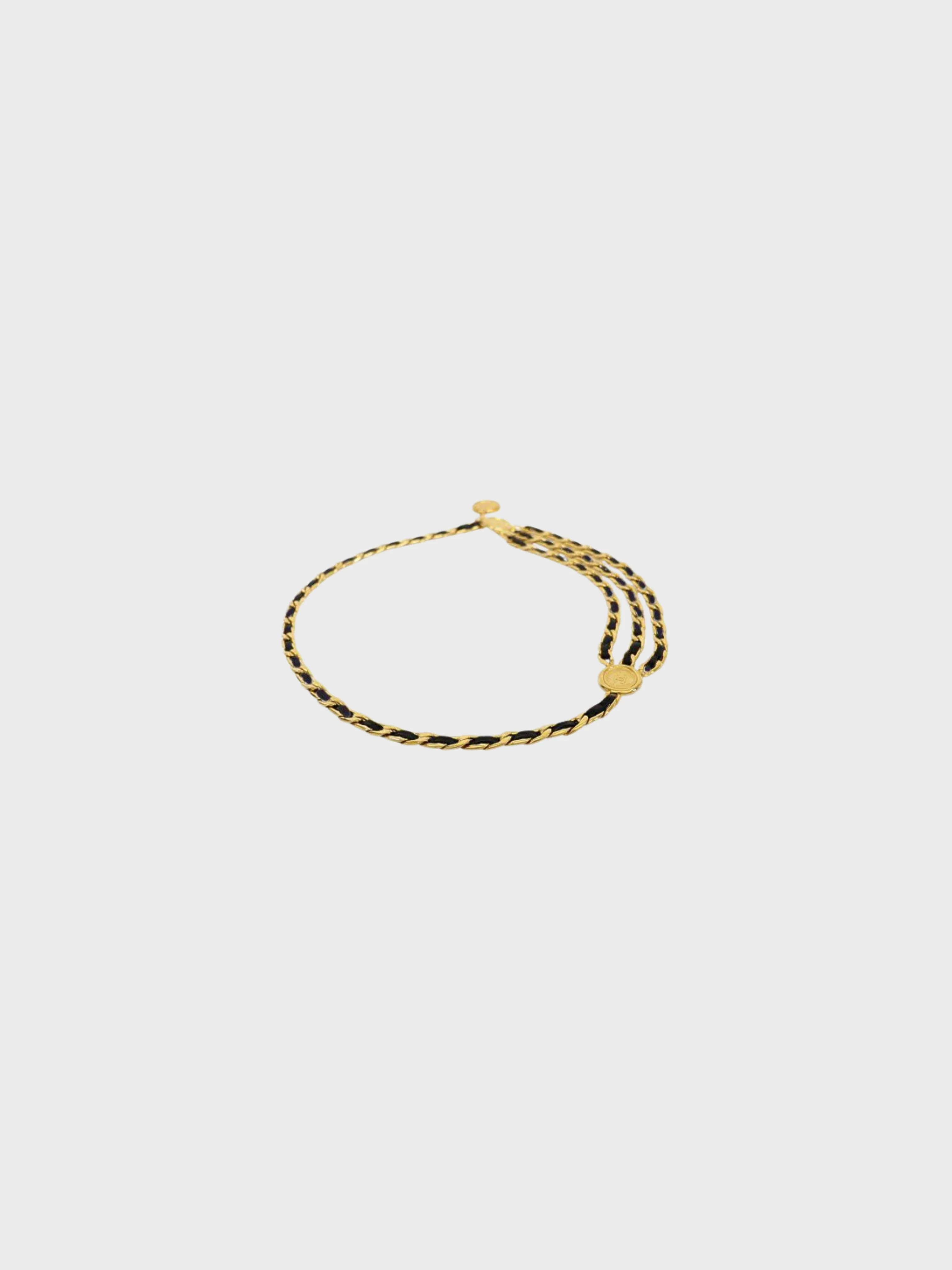 Chanel 2000s Gold Black COCO Chain Belt - Image 2
