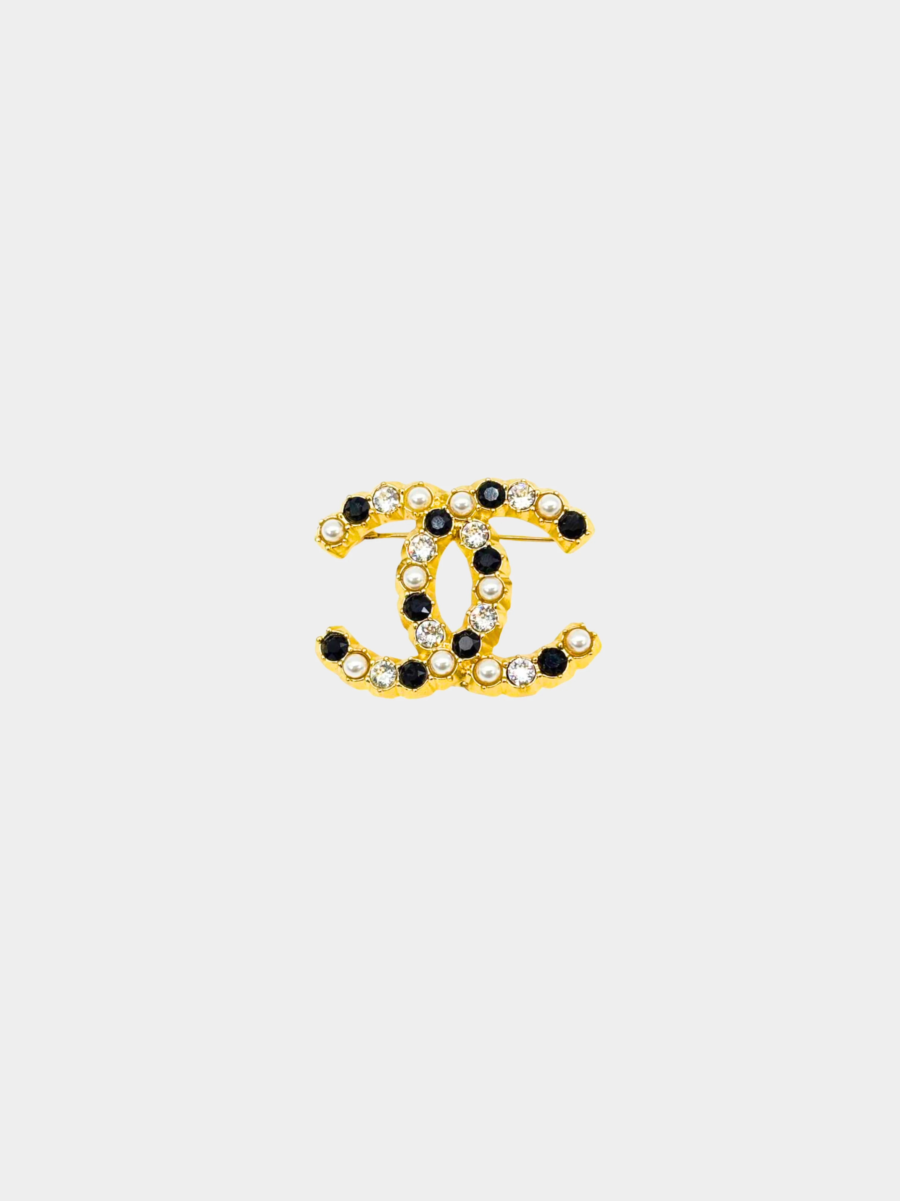 Chanel 2000s Gold CC Metal Brooch