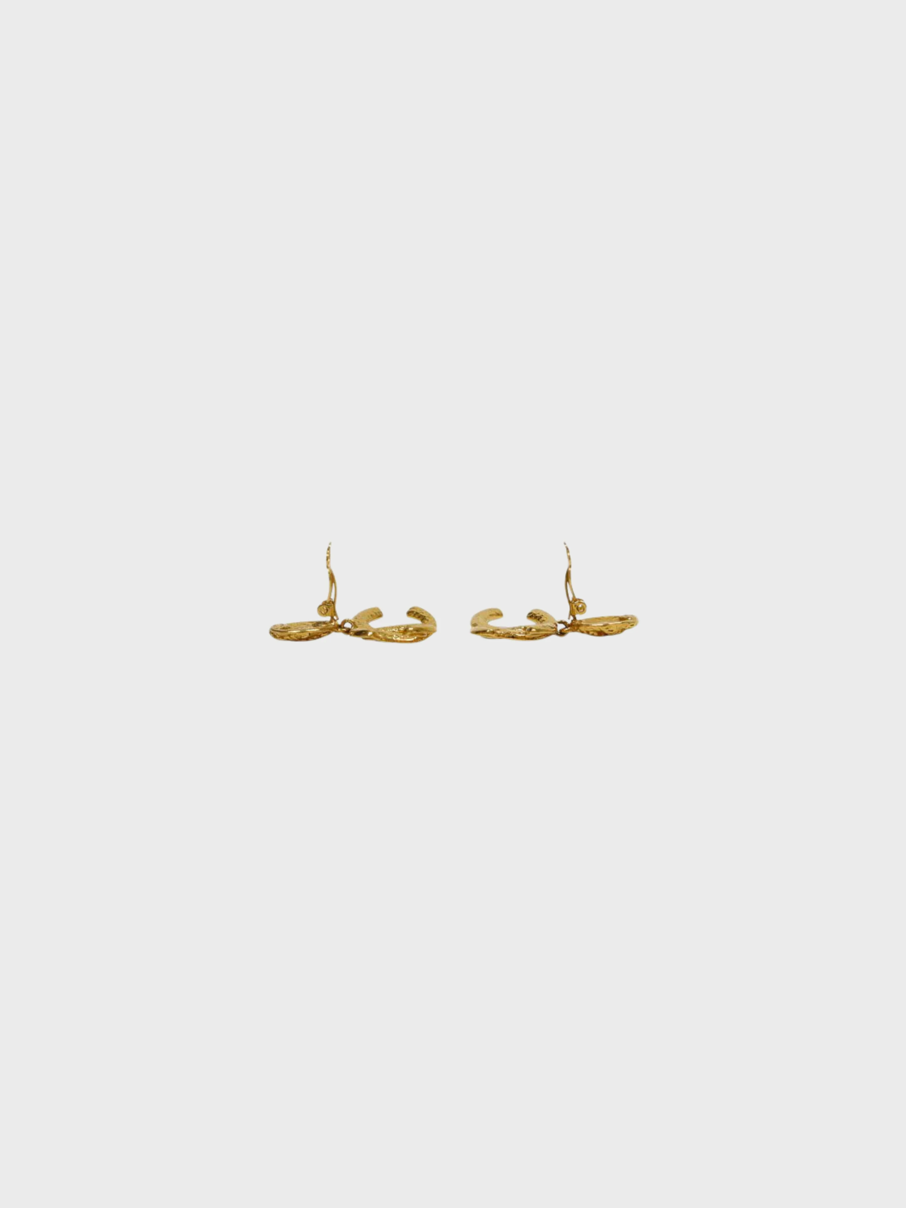 Chanel 2000s Gold COCO Earrings - Image 3