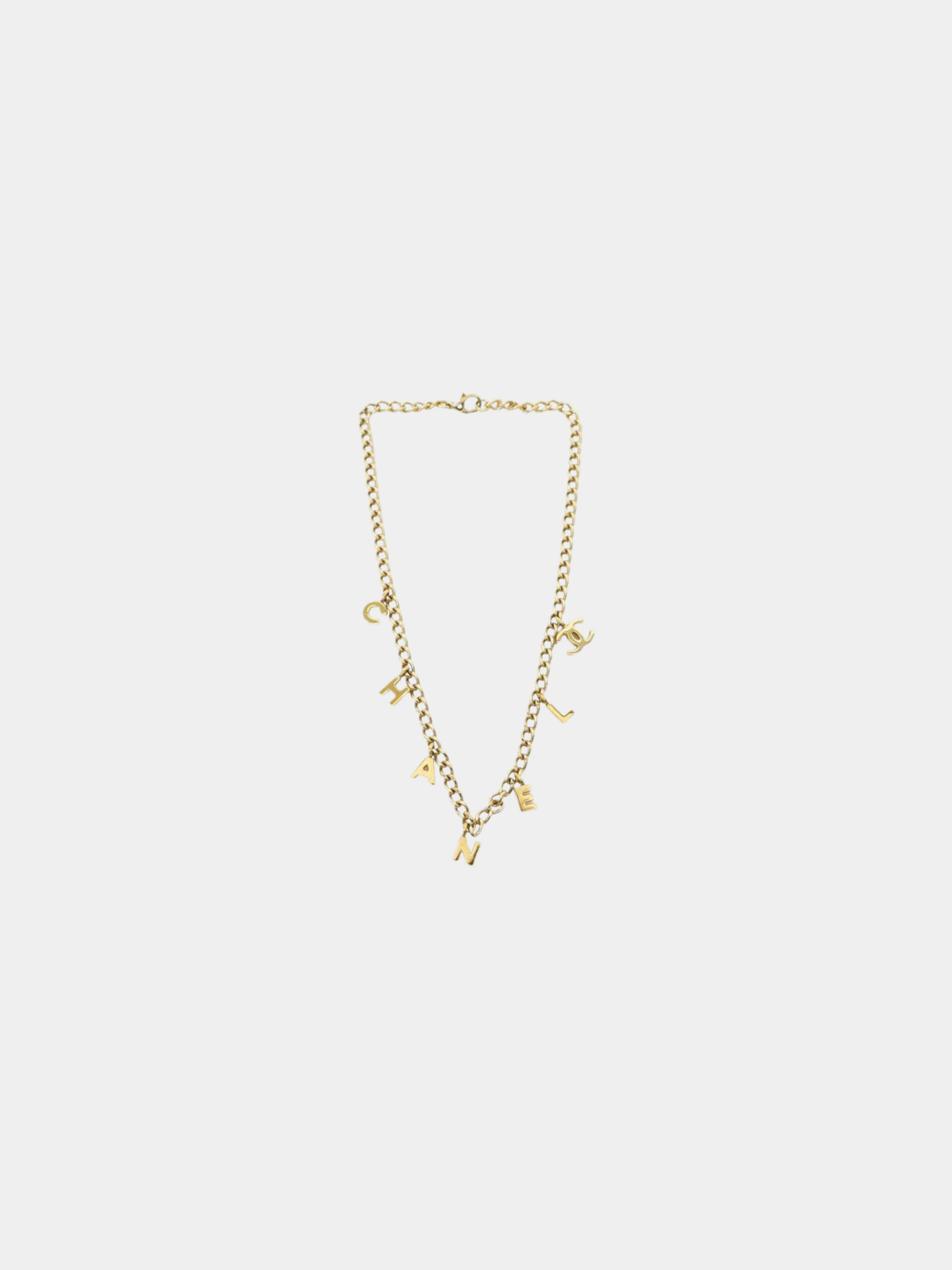 Chanel 2000s Gold COCO Pearl Chain Necklace - Image 3