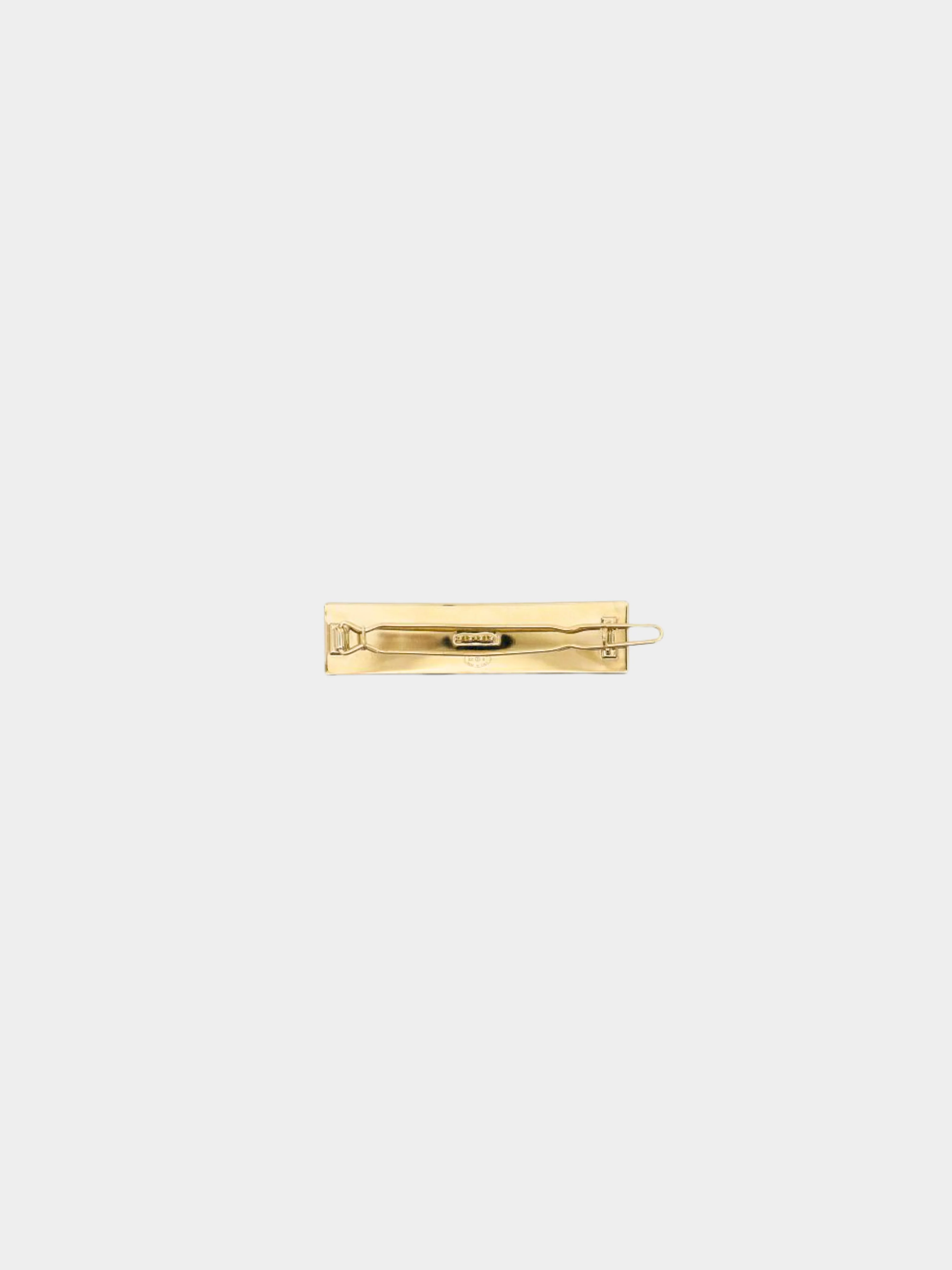 Chanel 2000s Gold Embossed Logo Barrette - Image 2