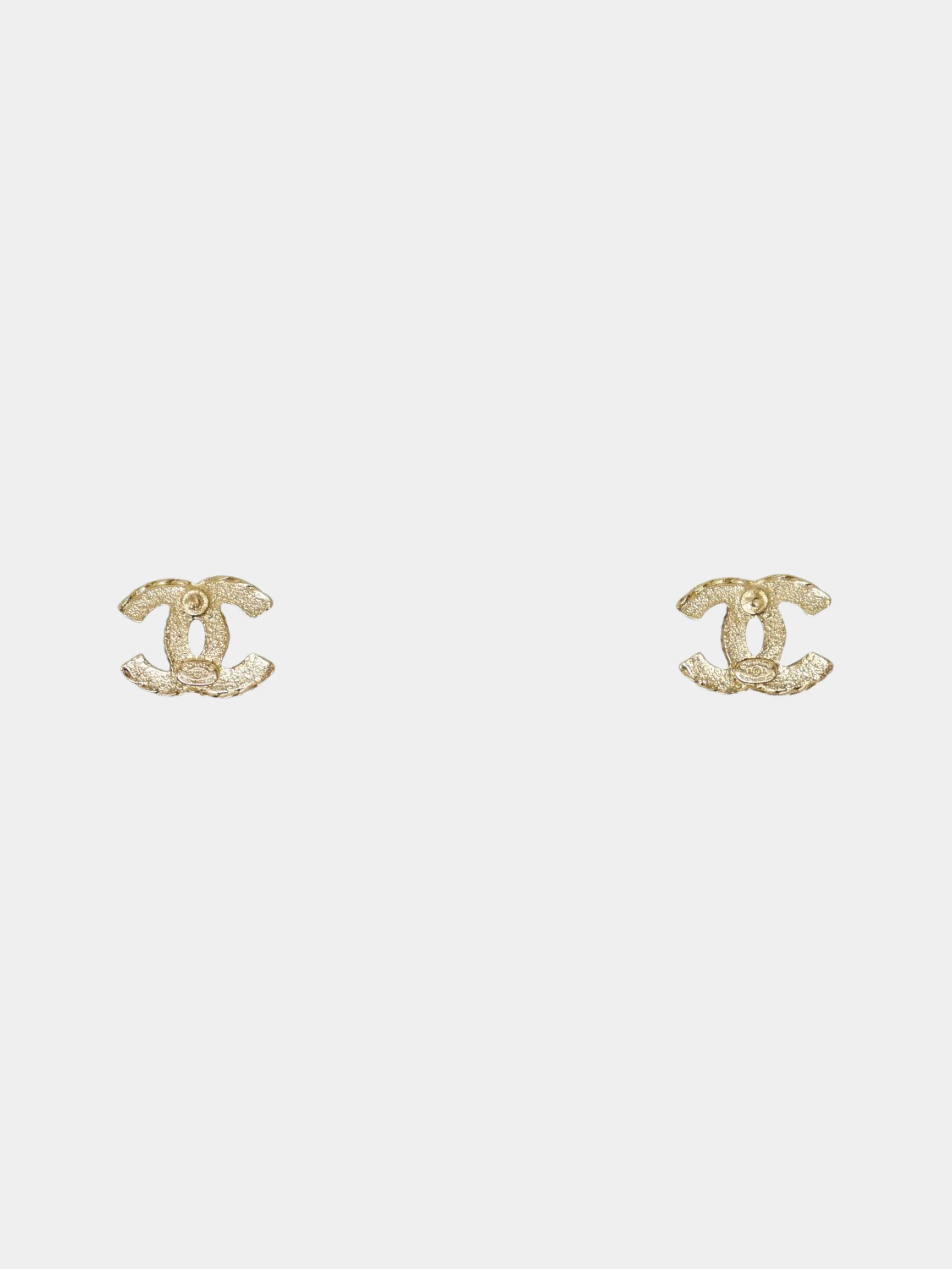 Chanel 2000s Gold Ivory COCO Twist Earrings - Image 2