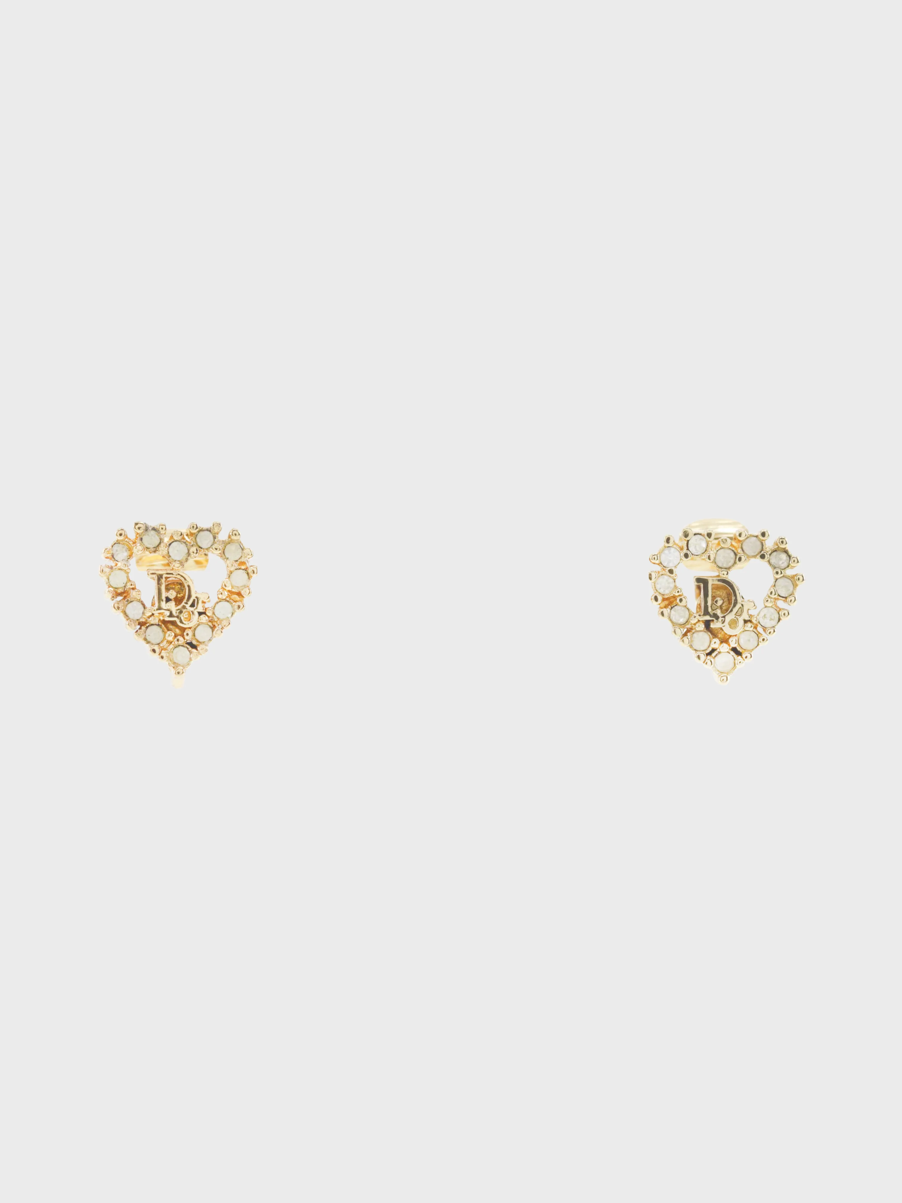 Chanel 2000s Gold Plated Metal Matelassé COCO Earrings